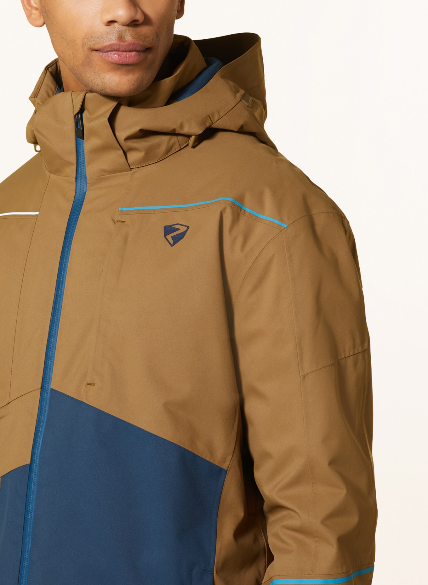 ziener Ski jacket TOACA, Color: BROWN/ DARK BLUE (Image 5)