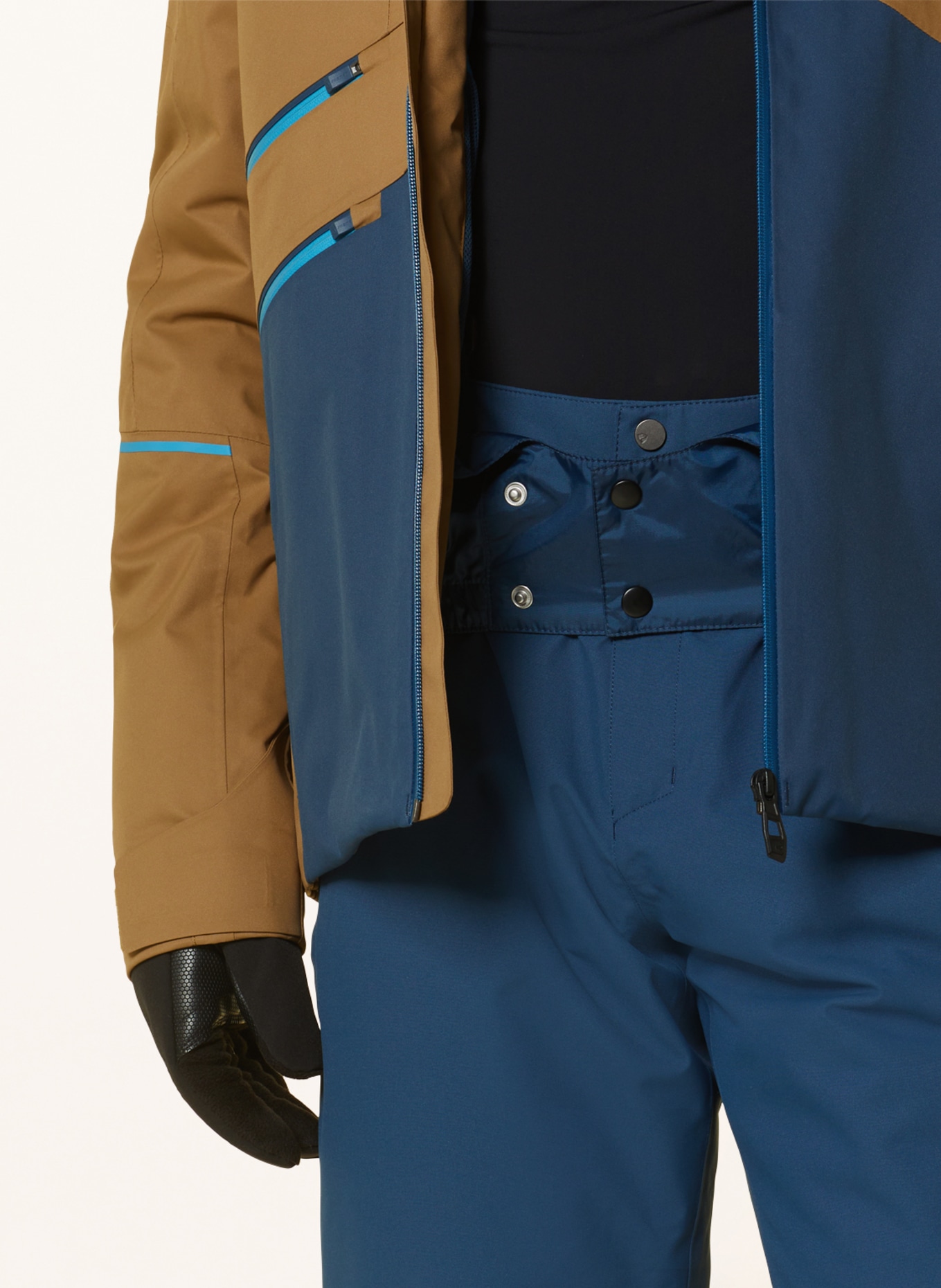 ziener Ski jacket TOACA, Color: BROWN/ DARK BLUE (Image 6)