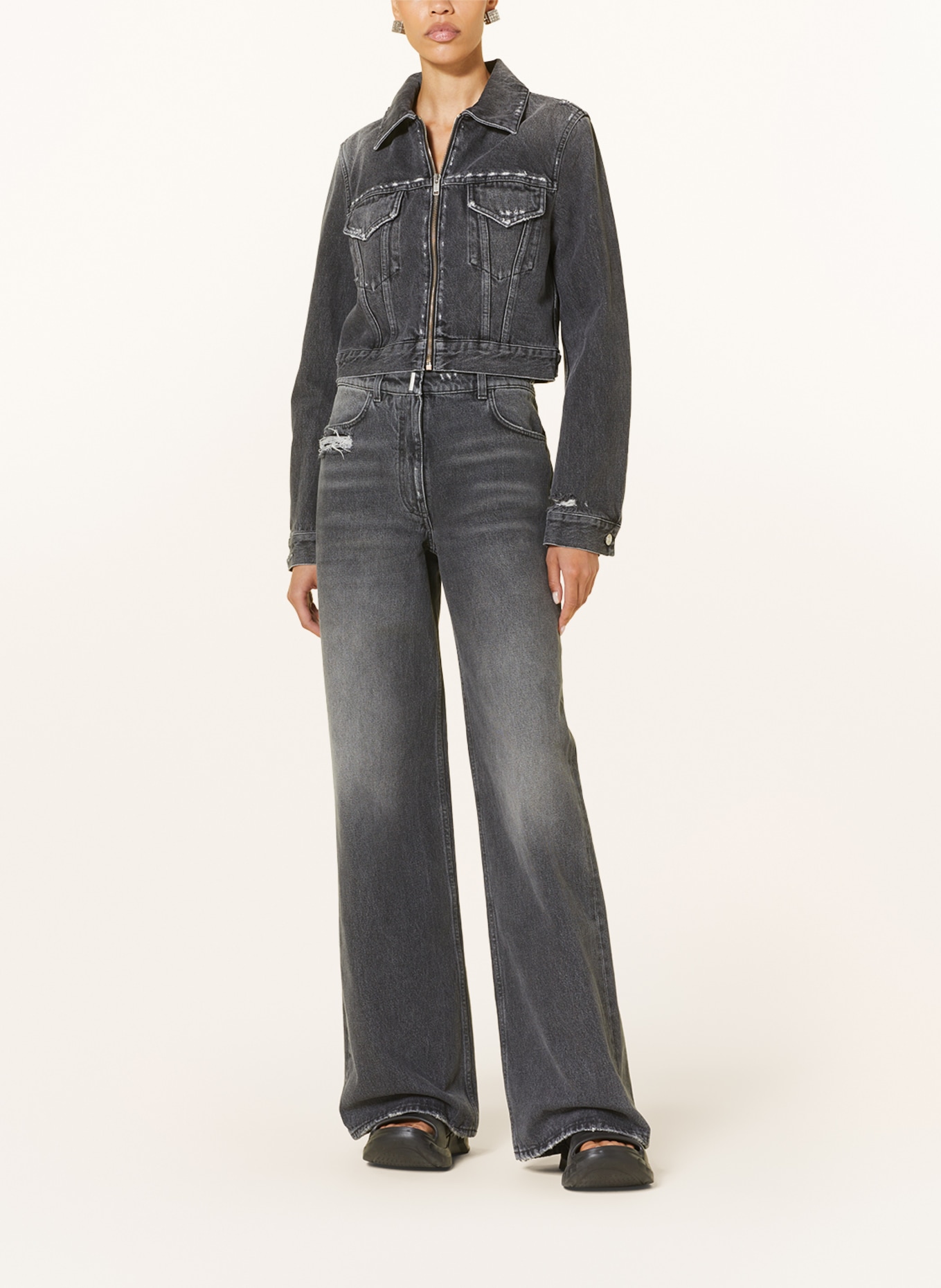 GIVENCHY Krótka kurtka jeansowa, Kolor: 001 BLACK (Obrazek 2)
