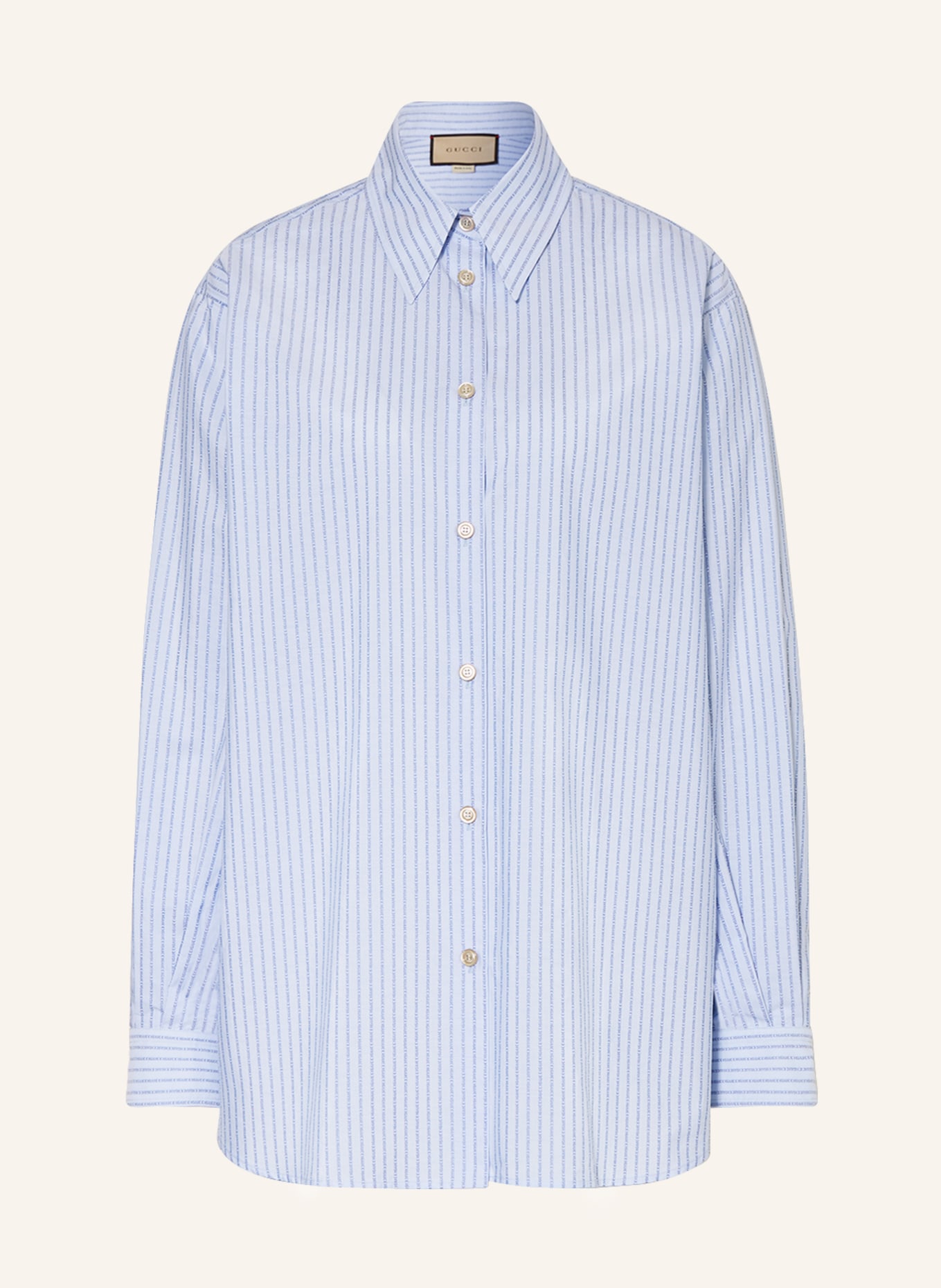 GUCCI Oversized shirt blouse, Color: LIGHT BLUE/ BLUE (Image 1)