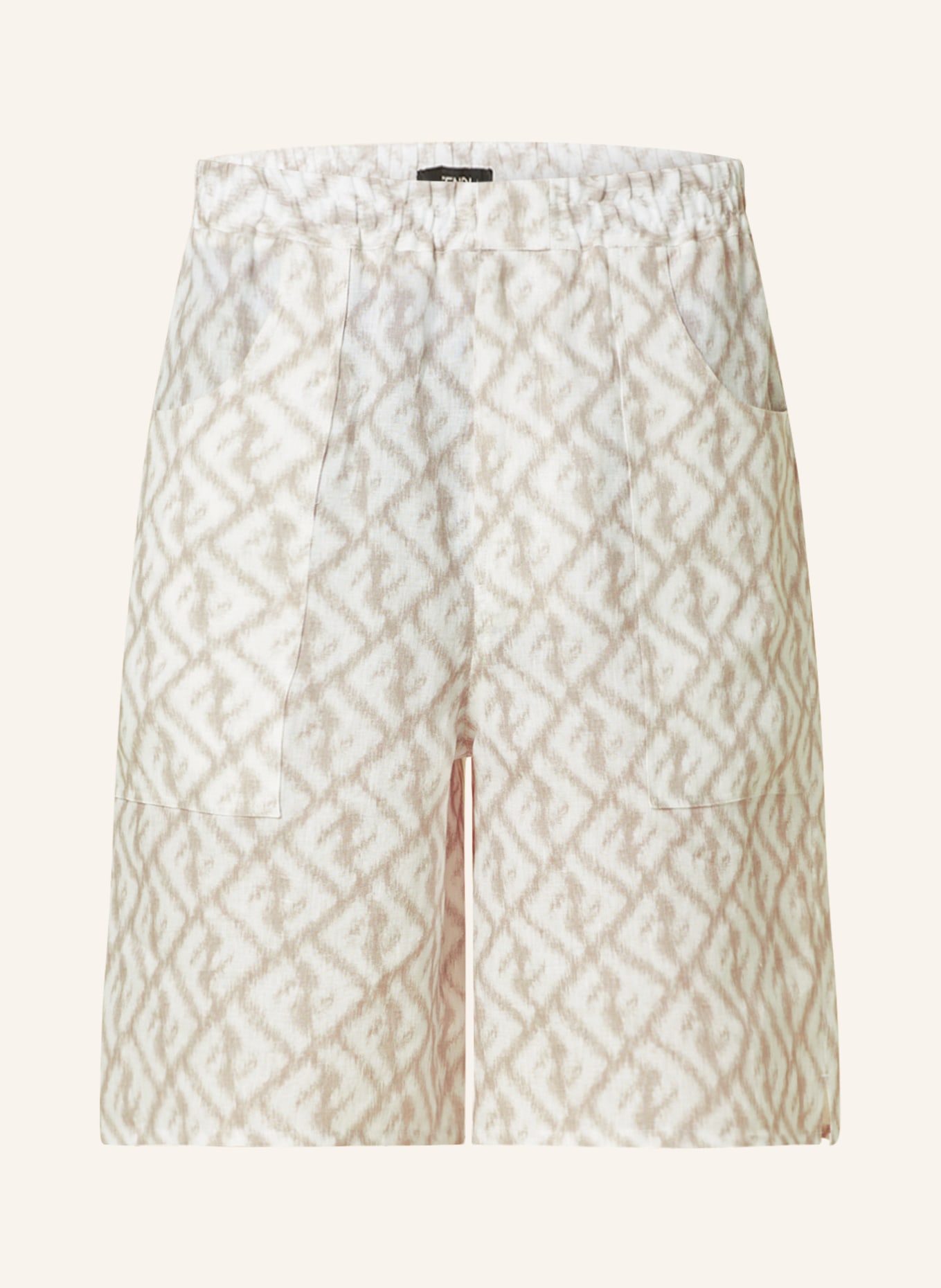 FENDI Linen shorts, Color: CREAM/ BEIGE (Image 1)