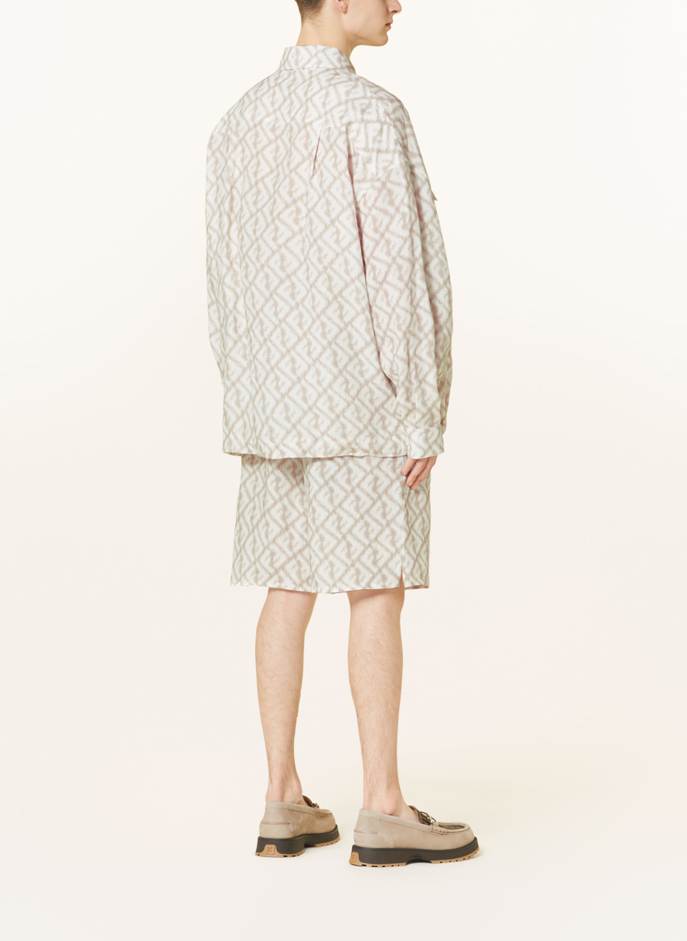 FENDI Linen shorts, Color: CREAM/ BEIGE (Image 3)