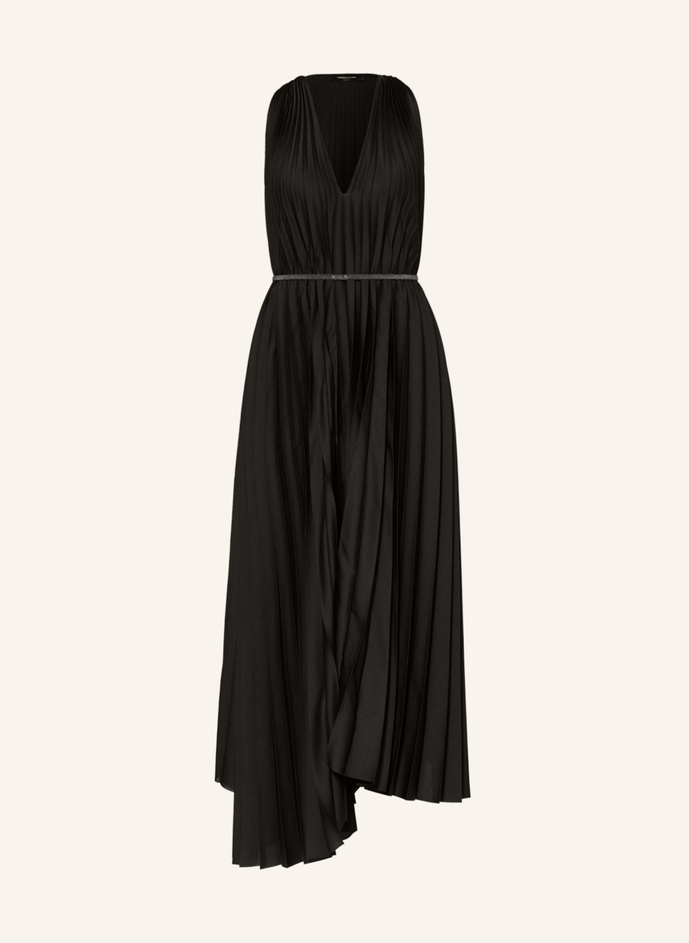 FABIANA FILIPPI Evening dress with pleats, Color: BLACK (Image 1)