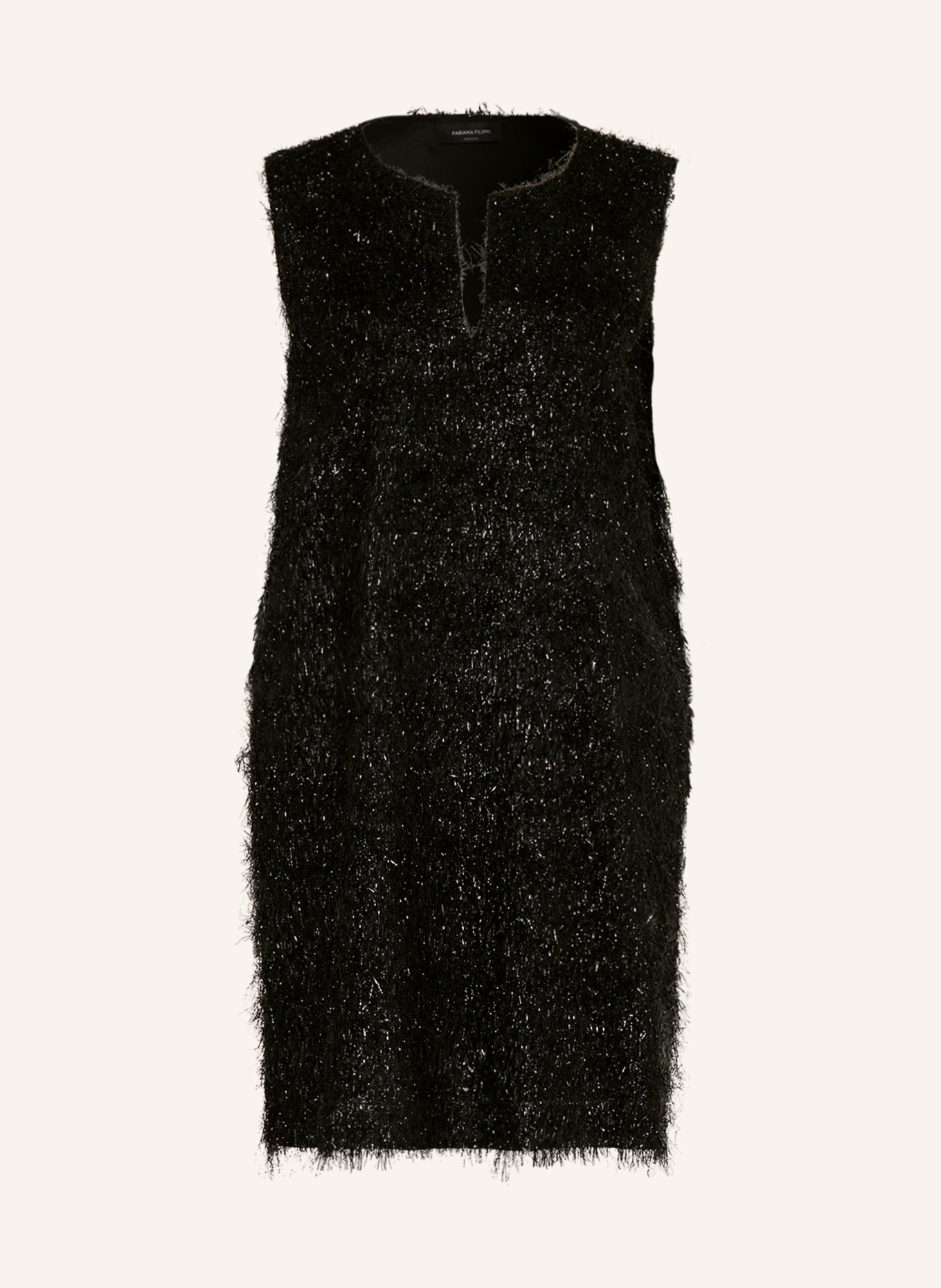 FABIANA FILIPPI Dress with glitter thread, Color: BLACK (Image 1)