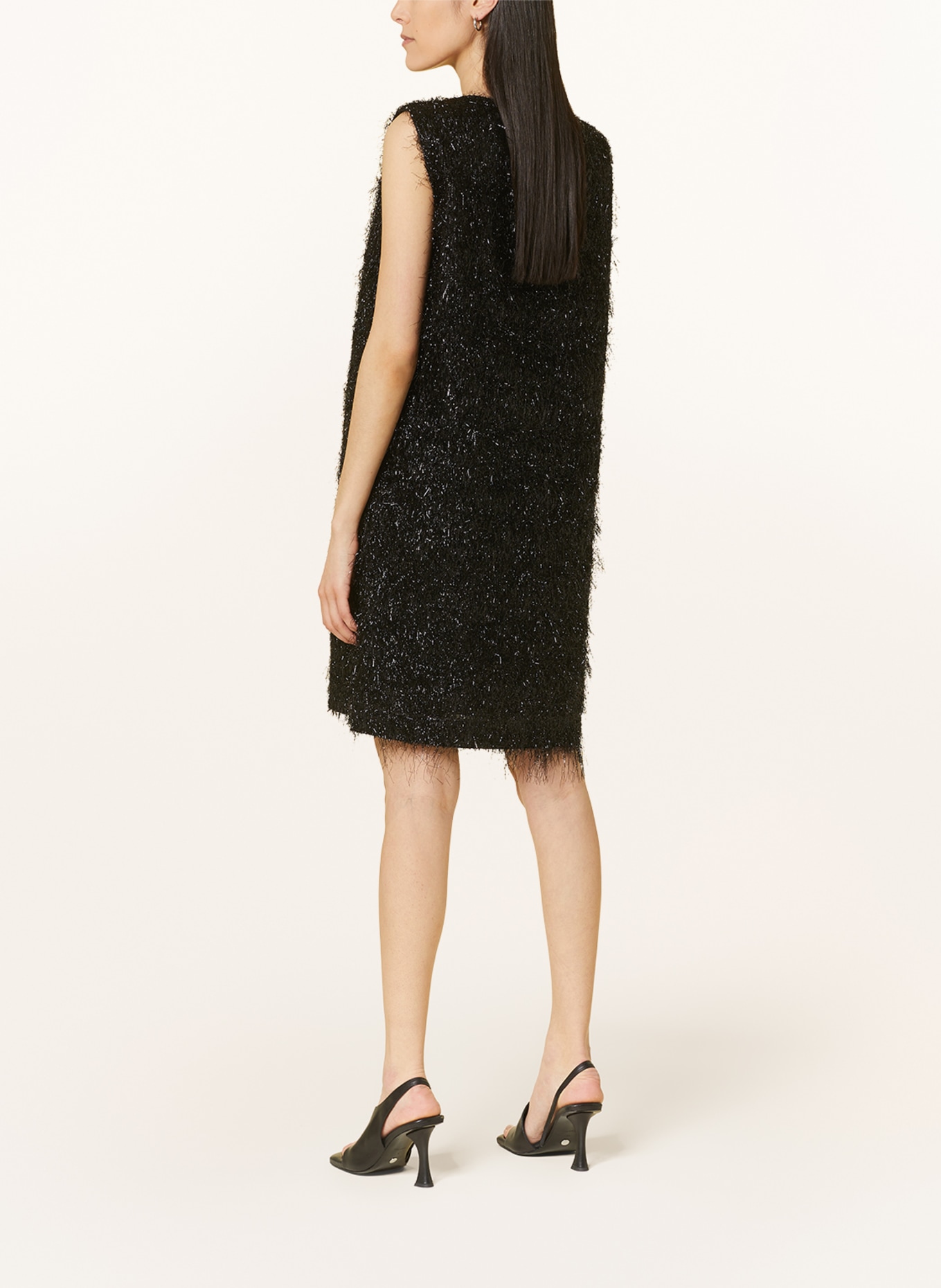 FABIANA FILIPPI Dress with glitter thread, Color: BLACK (Image 3)