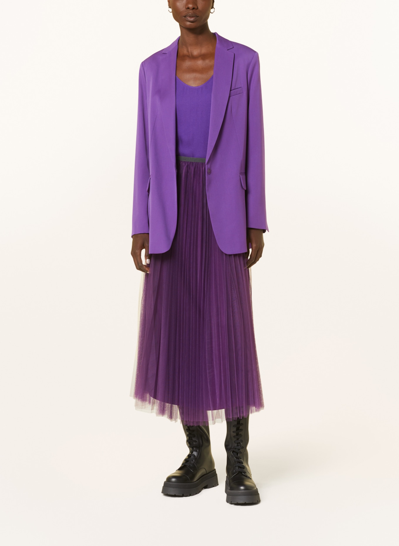 FABIANA FILIPPI Tulle skirt, Color: PURPLE (Image 2)