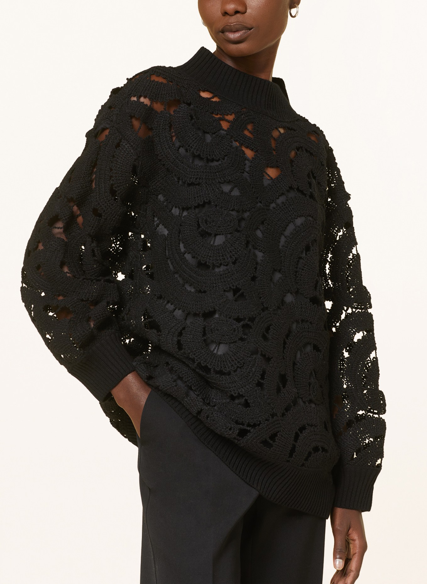 FABIANA FILIPPI Sweter oversize, Kolor: CZARNY (Obrazek 4)
