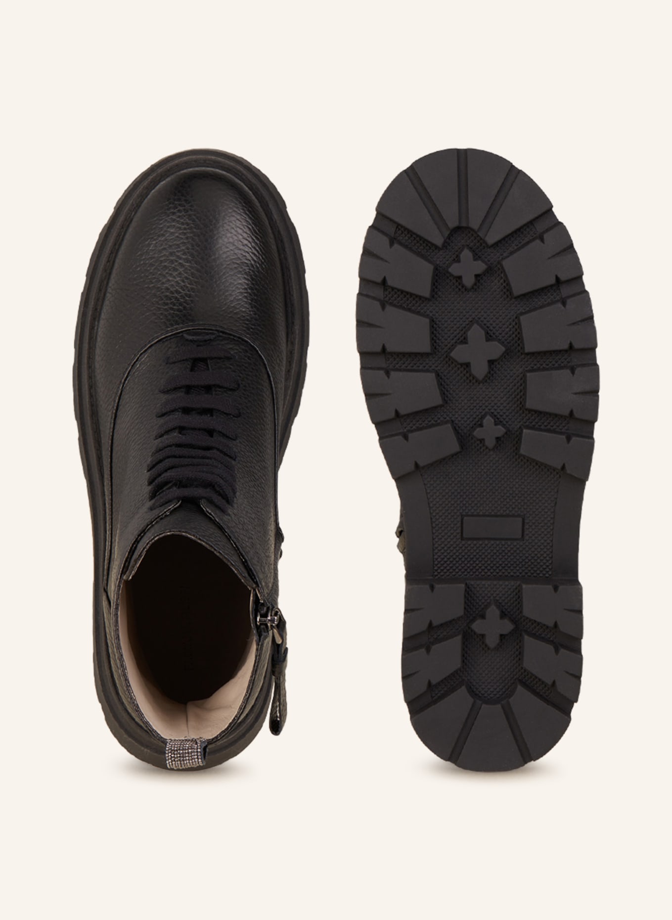 FABIANA FILIPPI Platform ankle boots with decorative gems, Color: BLACK (Image 5)