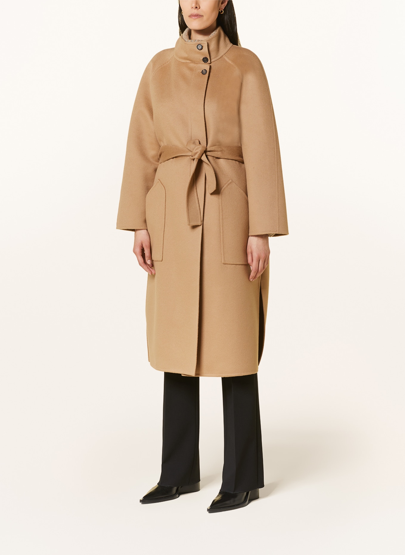 FABIANA FILIPPI Wool coat, Color: CAMEL (Image 2)