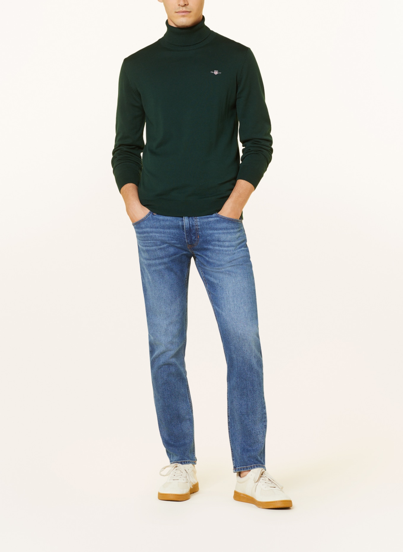 GANT Turtleneck sweater, Color: DARK GREEN (Image 2)