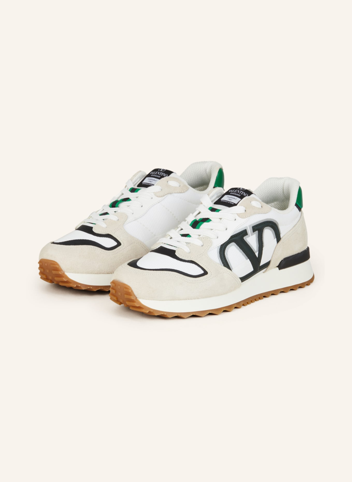 VALENTINO GARAVANI Sneakers VLOGO, Color: WHITE/ DARK BLUE/ GREEN (Image 1)