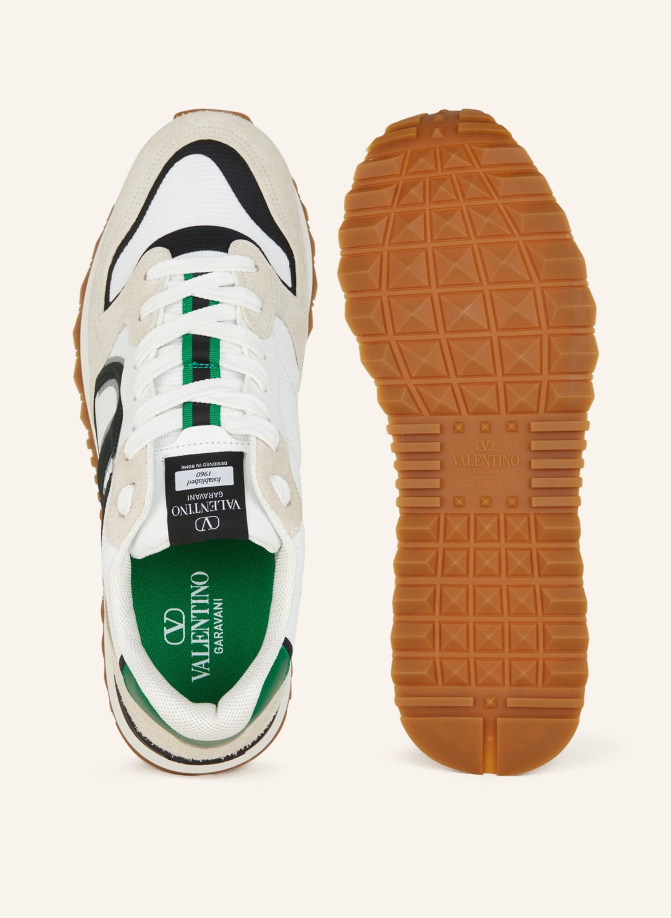 VALENTINO GARAVANI Sneakers VLOGO, Color: WHITE/ DARK BLUE/ GREEN (Image 5)