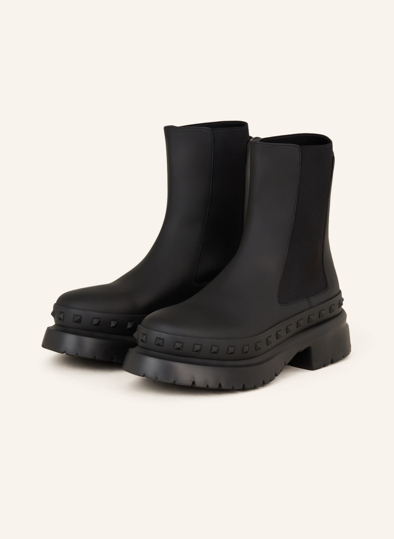 VALENTINO GARAVANI Chelsea boots M-WAY ROCKSTUD, Color: BLACK (Image 1)