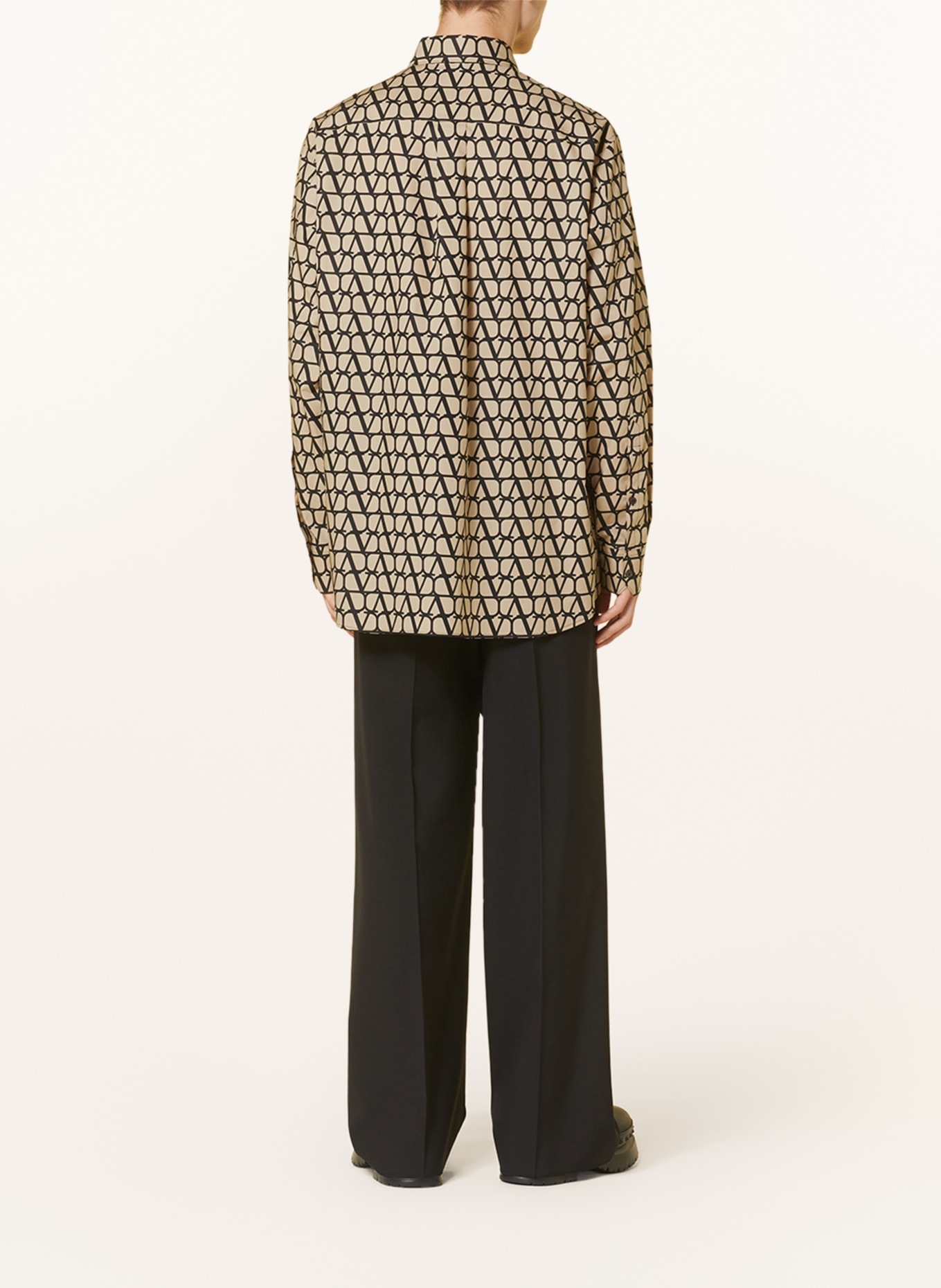 VALENTINO Shirt comfort fit, Color: BEIGE/ BLACK (Image 3)