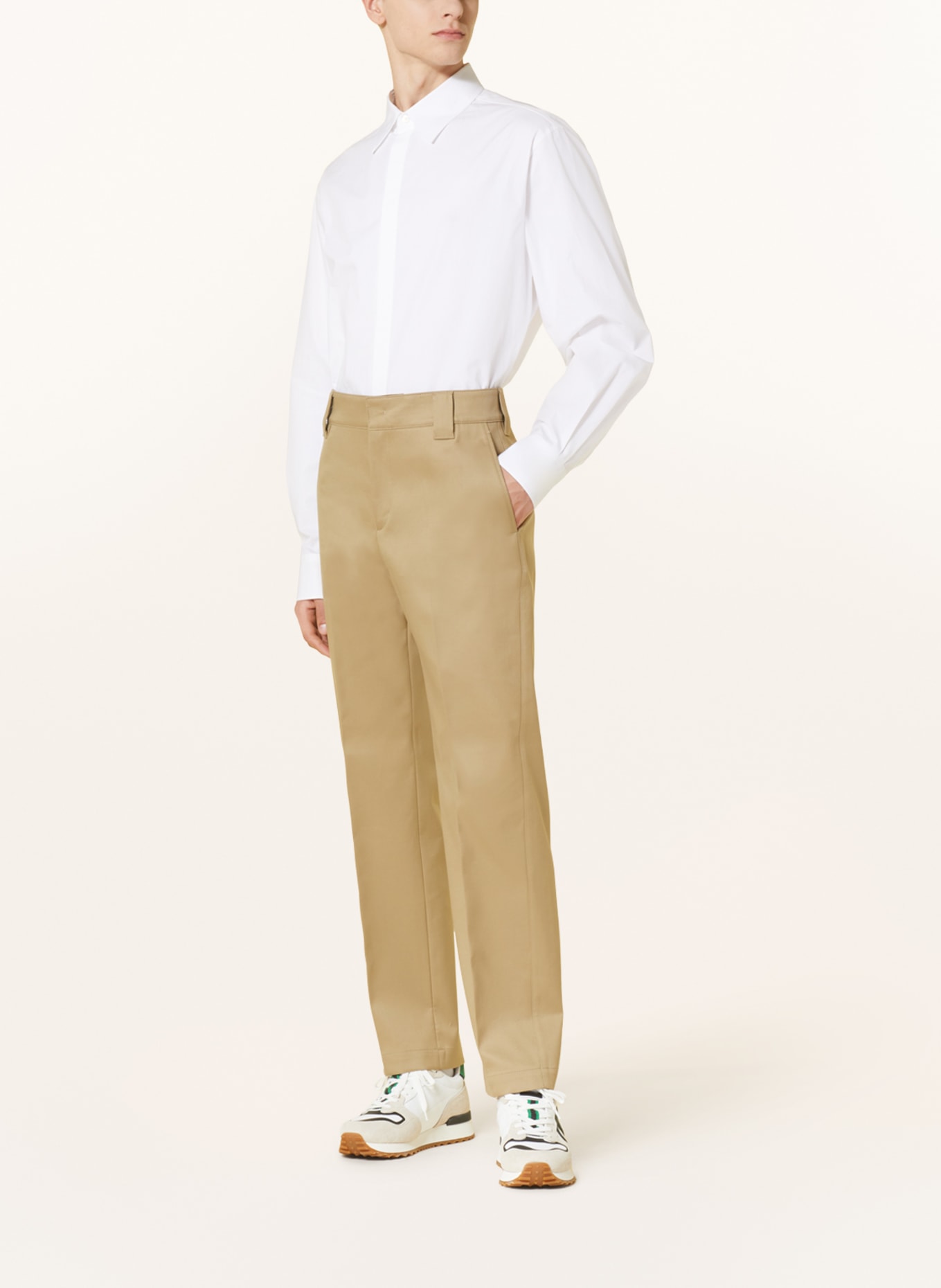 VALENTINO Spodnie regular fit, Kolor: BEŻOWY (Obrazek 3)