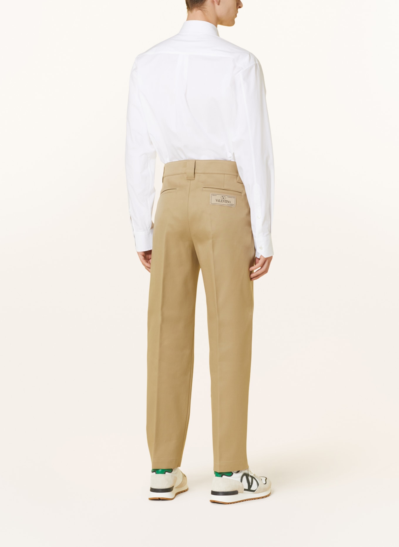 VALENTINO Spodnie regular fit, Kolor: BEŻOWY (Obrazek 4)