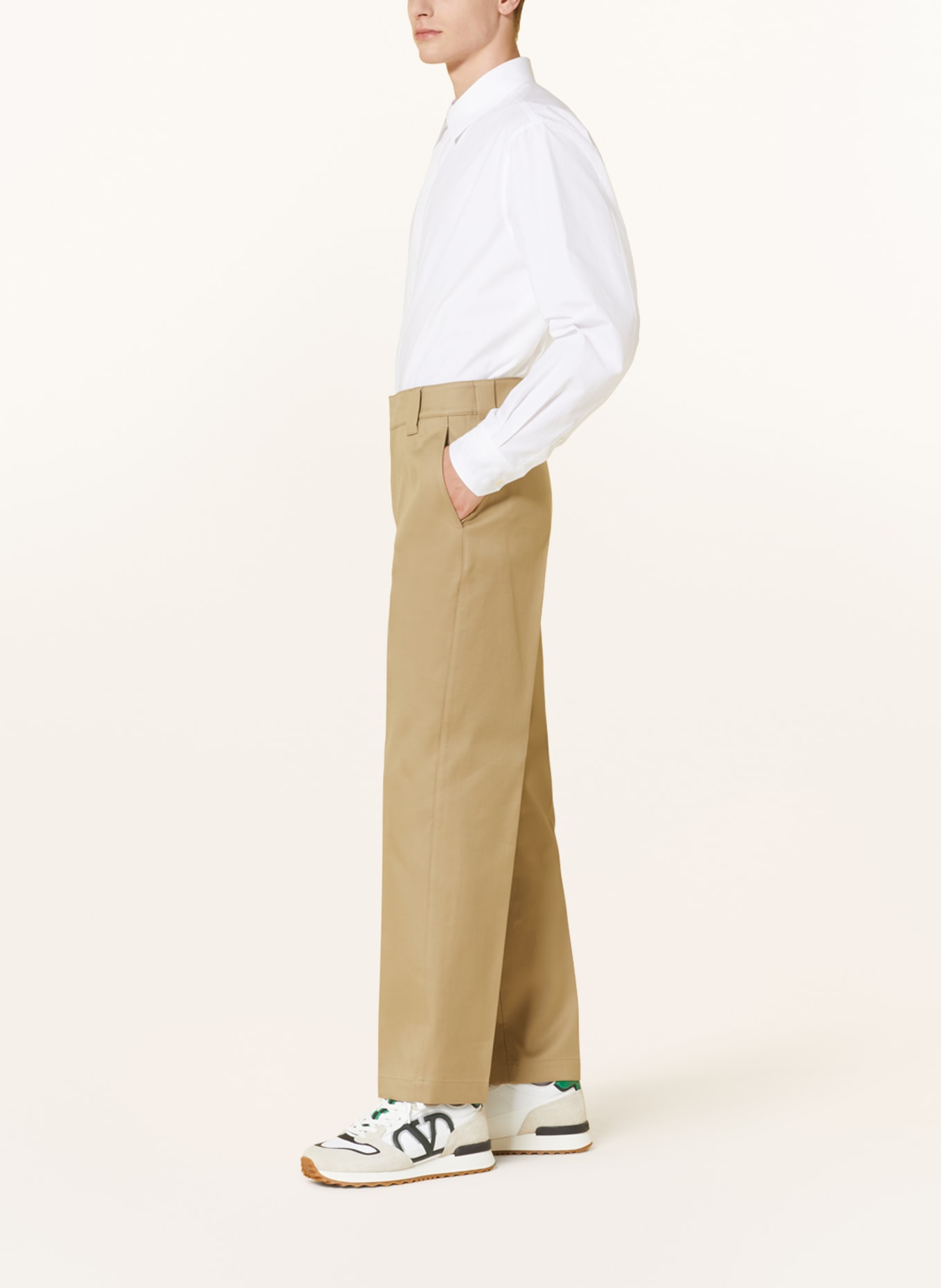 VALENTINO Spodnie regular fit, Kolor: BEŻOWY (Obrazek 5)