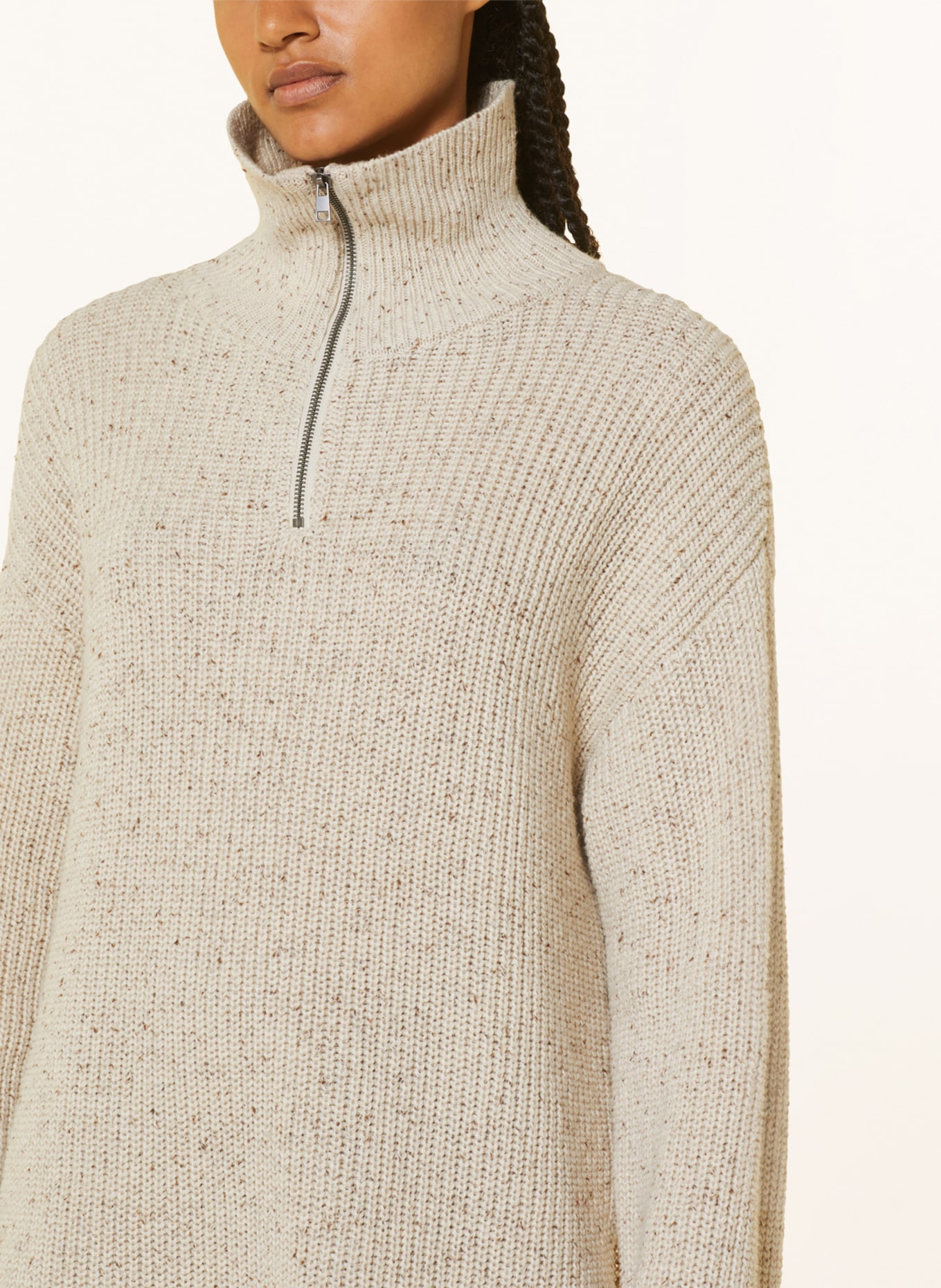 MSCH COPENHAGEN Half-zip sweater MSCHDEVION, Color: BEIGE (Image 4)