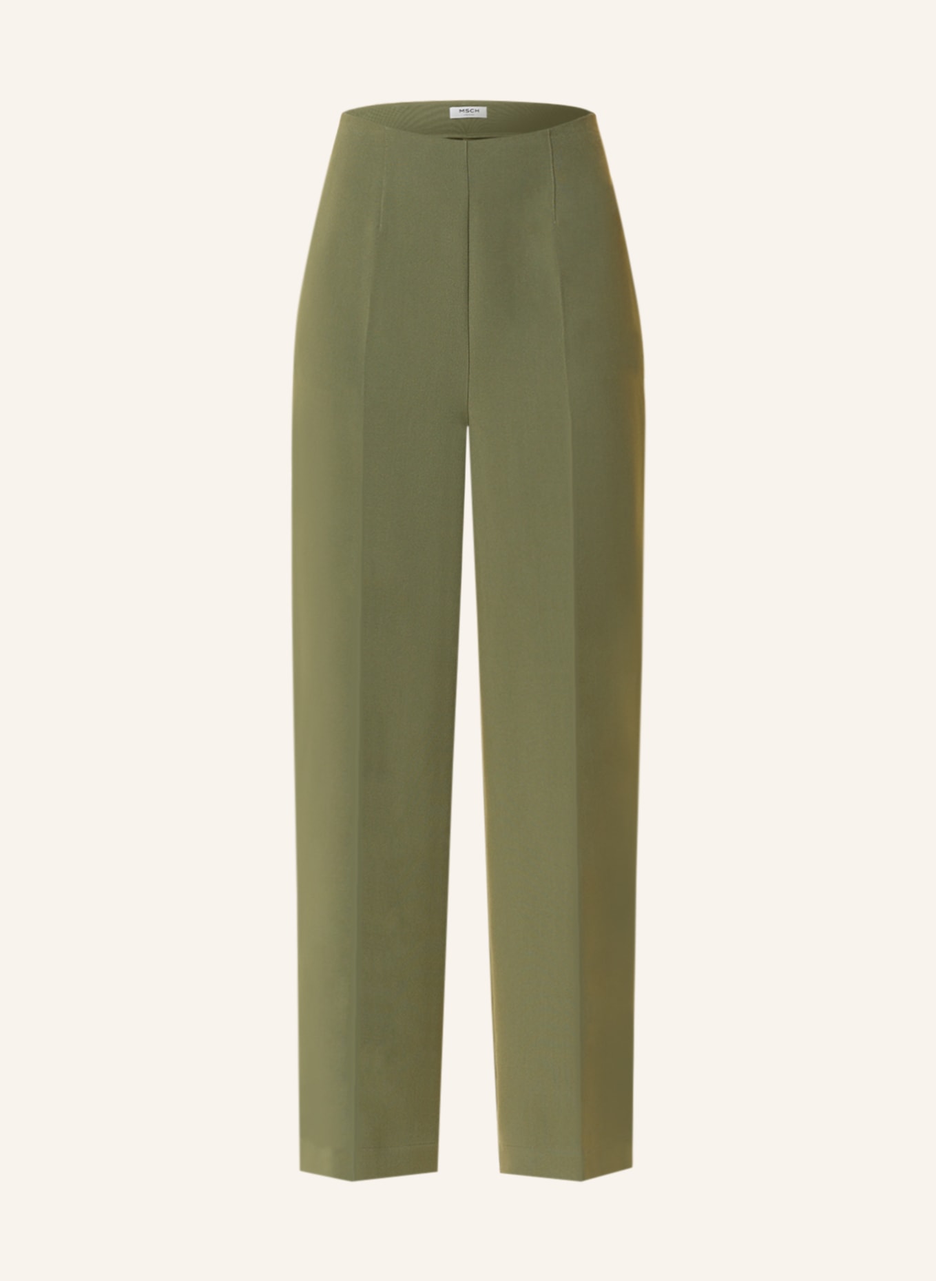 MSCH COPENHAGEN Wide leg trousers MSCHBARBINE, Color: OLIVE (Image 1)