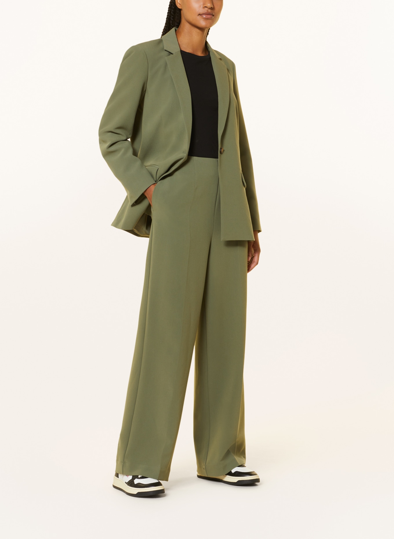 MSCH COPENHAGEN Spodnie marlena MSCHBARBINE, Kolor: OLIWKOWY (Obrazek 2)