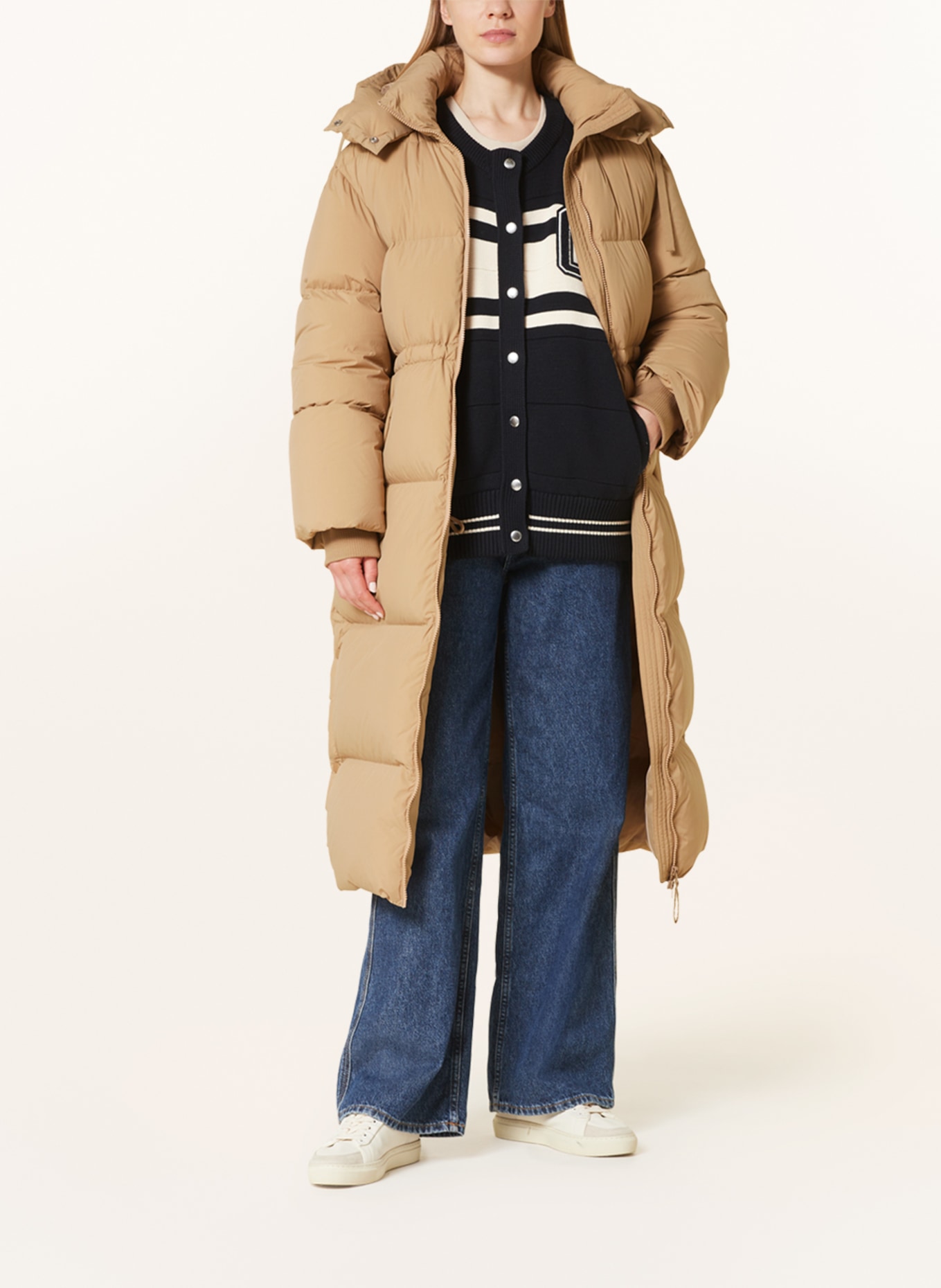 GANT Down jacket with removable hood, Color: LIGHT BROWN (Image 2)