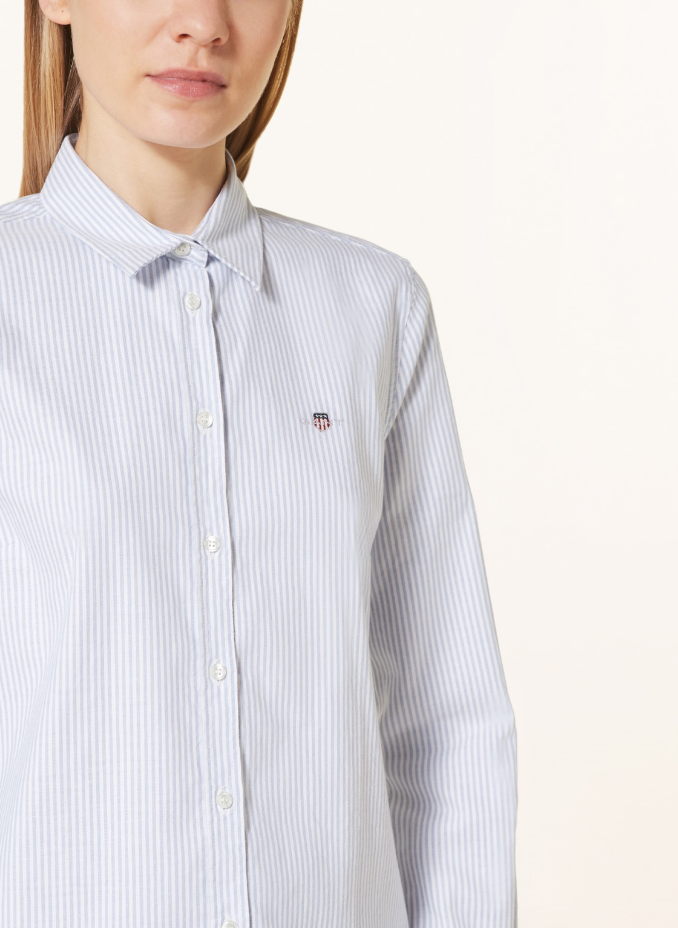 GANT Shirt blouse, Color: LIGHT BLUE/ WHITE (Image 4)