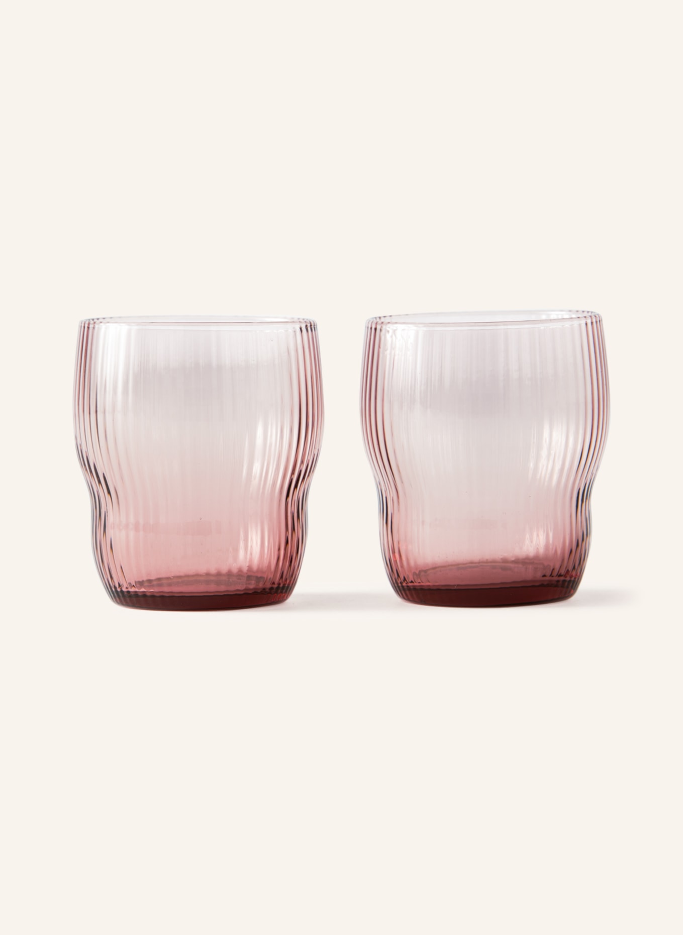 POLSPOTTEN Set of 2 drinking glasses PUM, Color: FUCHSIA (Image 1)