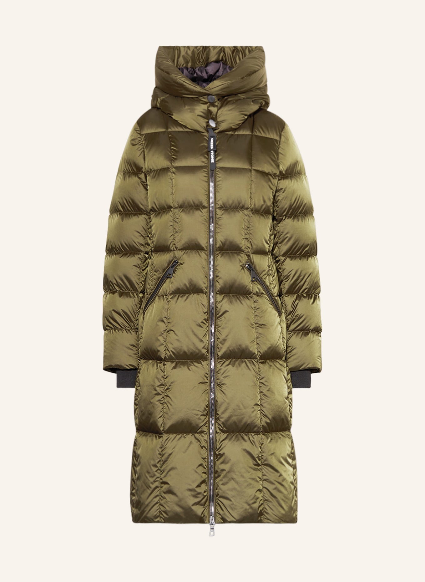 CREENSTONE Quilted coat, Color: OLIVE (Image 1)