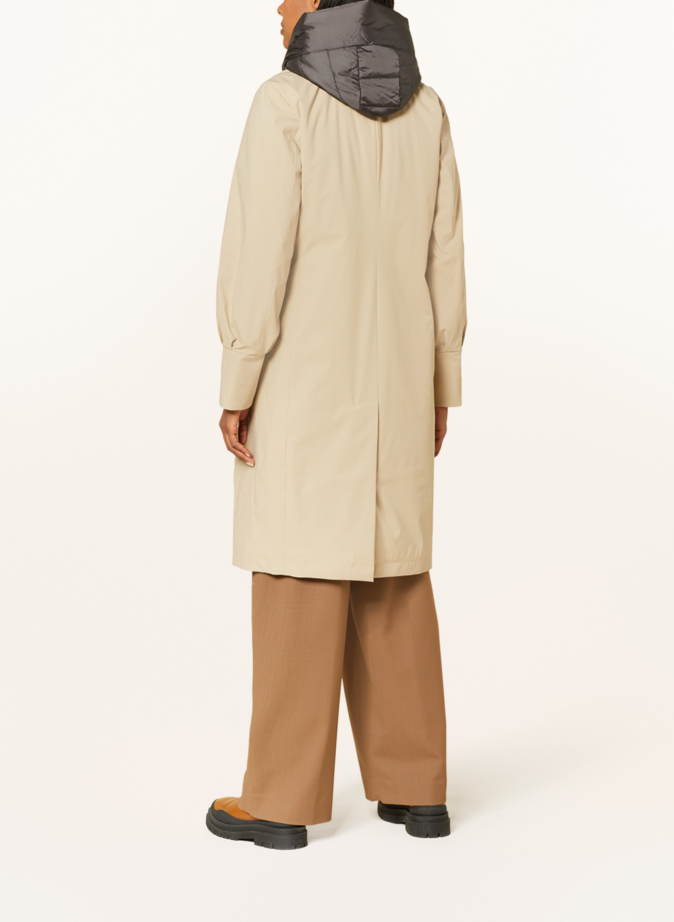 CREENSTONE Mantel mit herausnehmbarer Blende, Farbe: BEIGE/ DUNKELGRAU (Bild 3)