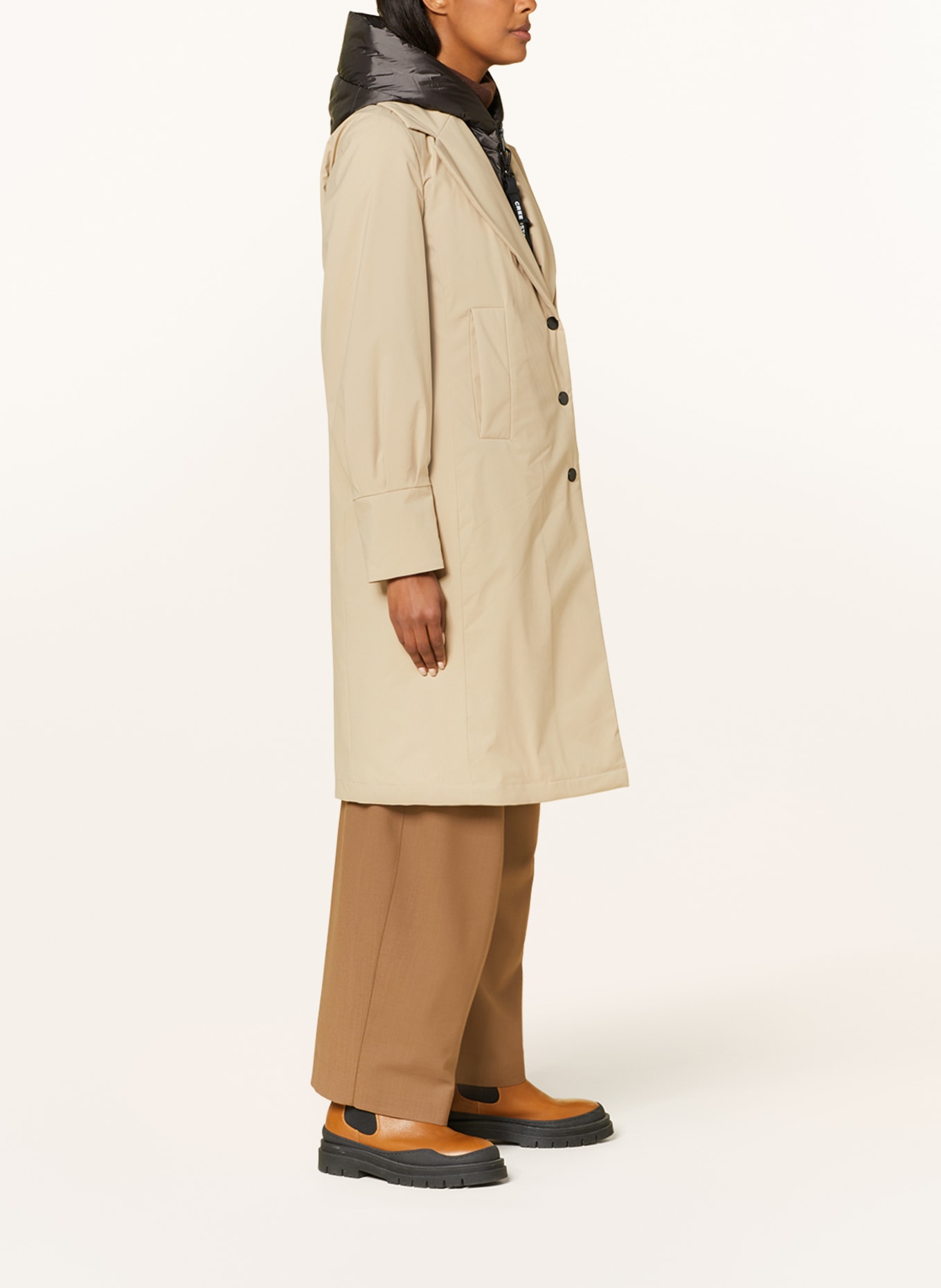 CREENSTONE Mantel mit herausnehmbarer Blende, Farbe: BEIGE/ DUNKELGRAU (Bild 4)