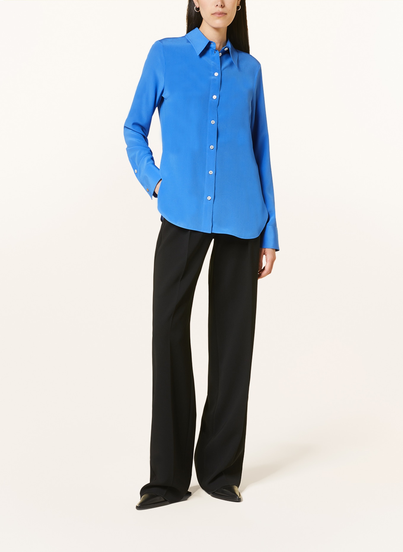 STELLA McCARTNEY Shirt blouse in silk, Color: BLUE (Image 2)