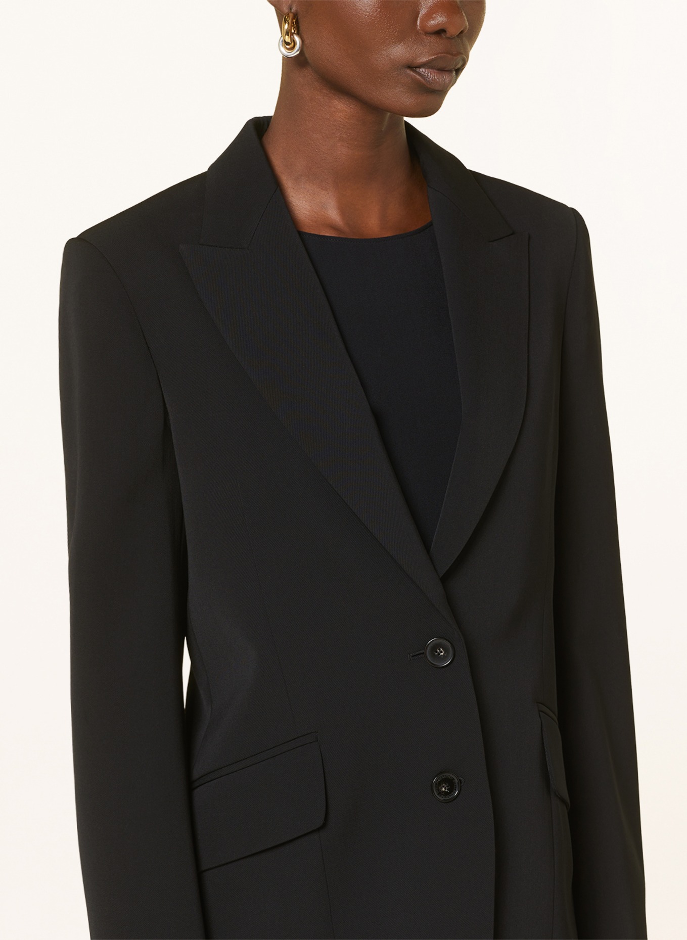 STELLA McCARTNEY Long blazer, Color: BLACK (Image 4)