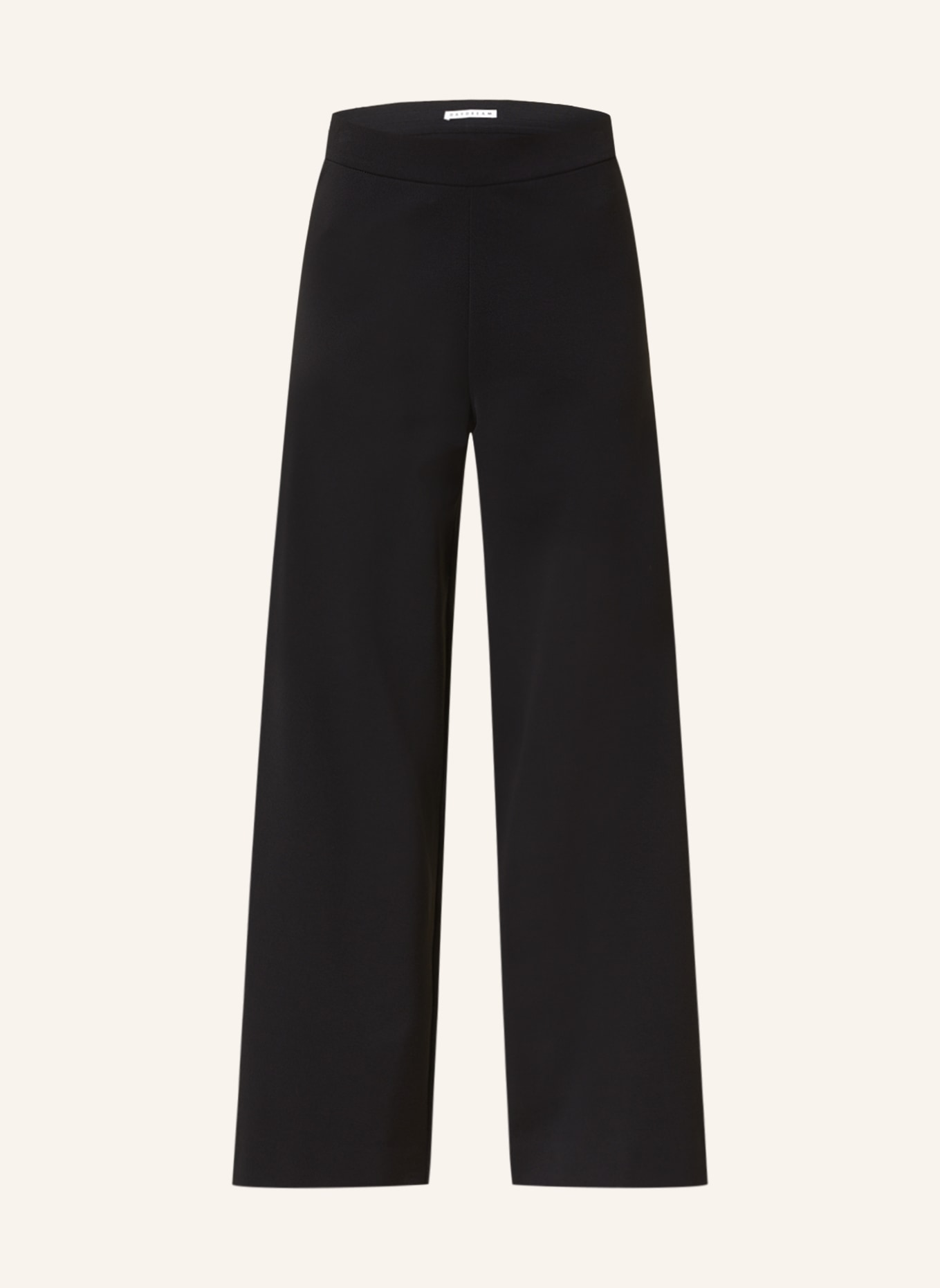 MAC DAYDREAM Wide leg trousers BEAUTY WIDE with stripe, Color: BLACK (Image 1)