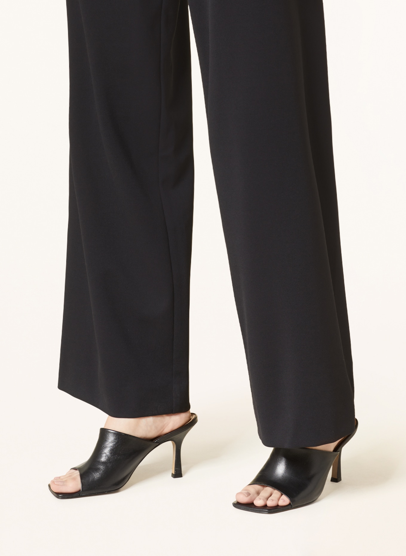 MAC DAYDREAM Wide leg trousers BEAUTY WIDE with stripe, Color: BLACK (Image 5)