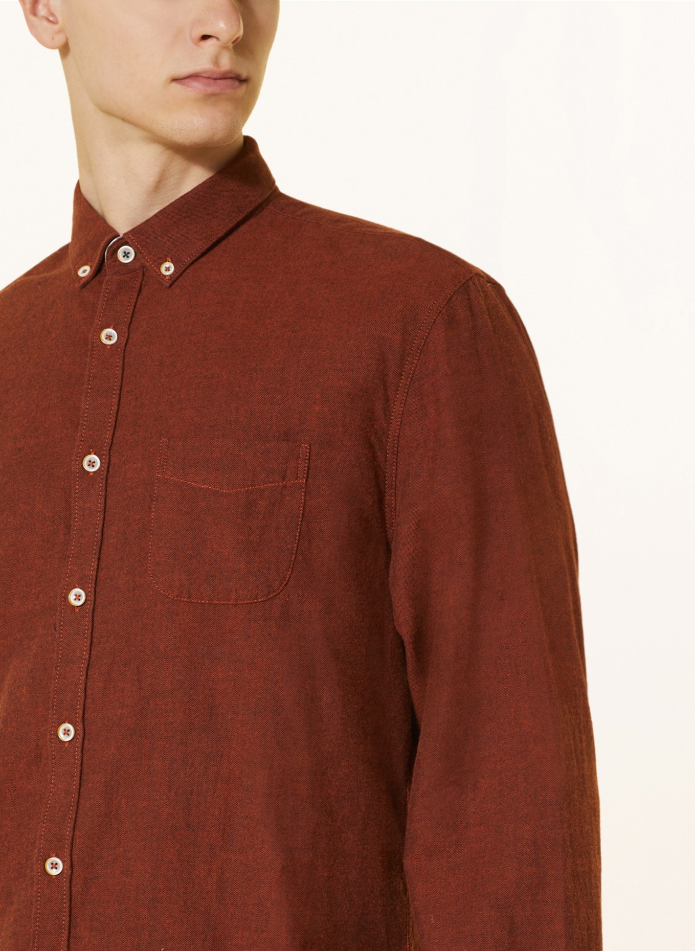COLOURS & SONS Shirt modern fit, Color: DARK ORANGE (Image 4)