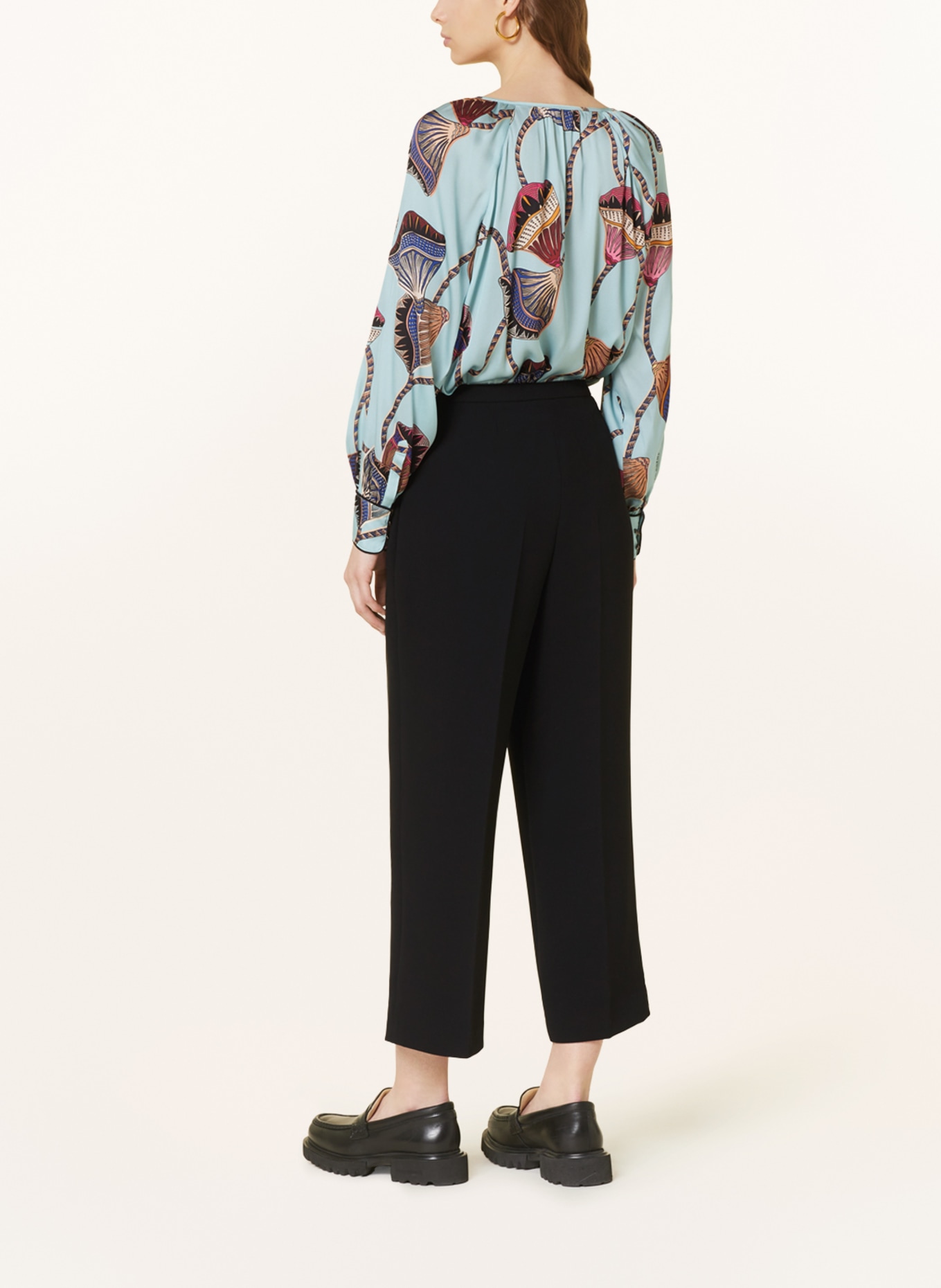 IVI collection Silk blouse in wrap look, Color: TURQUOISE/ PINK/ BLUE (Image 3)