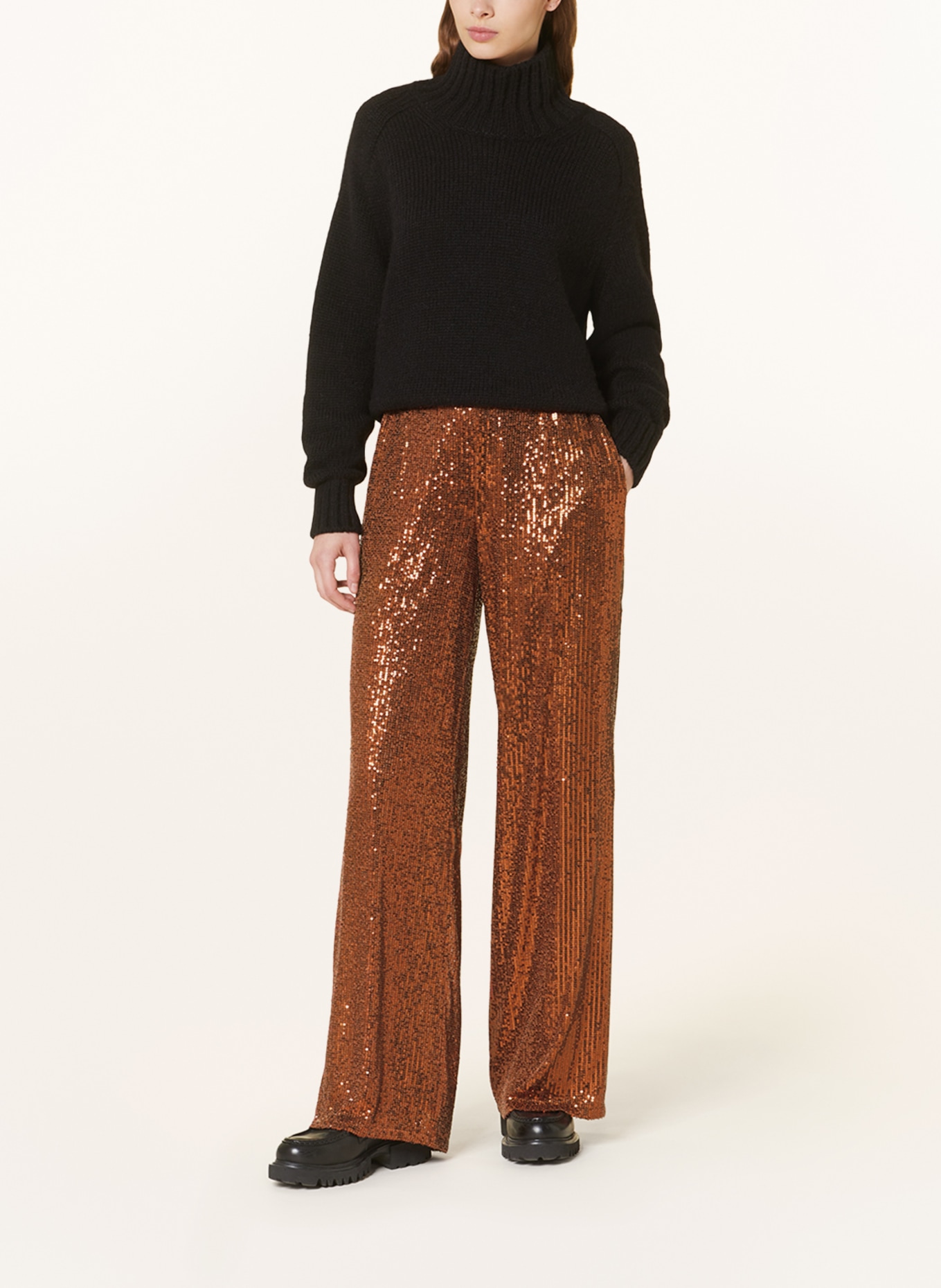 IVI collection Trousers with sequins, Color: COGNAC (Image 2)