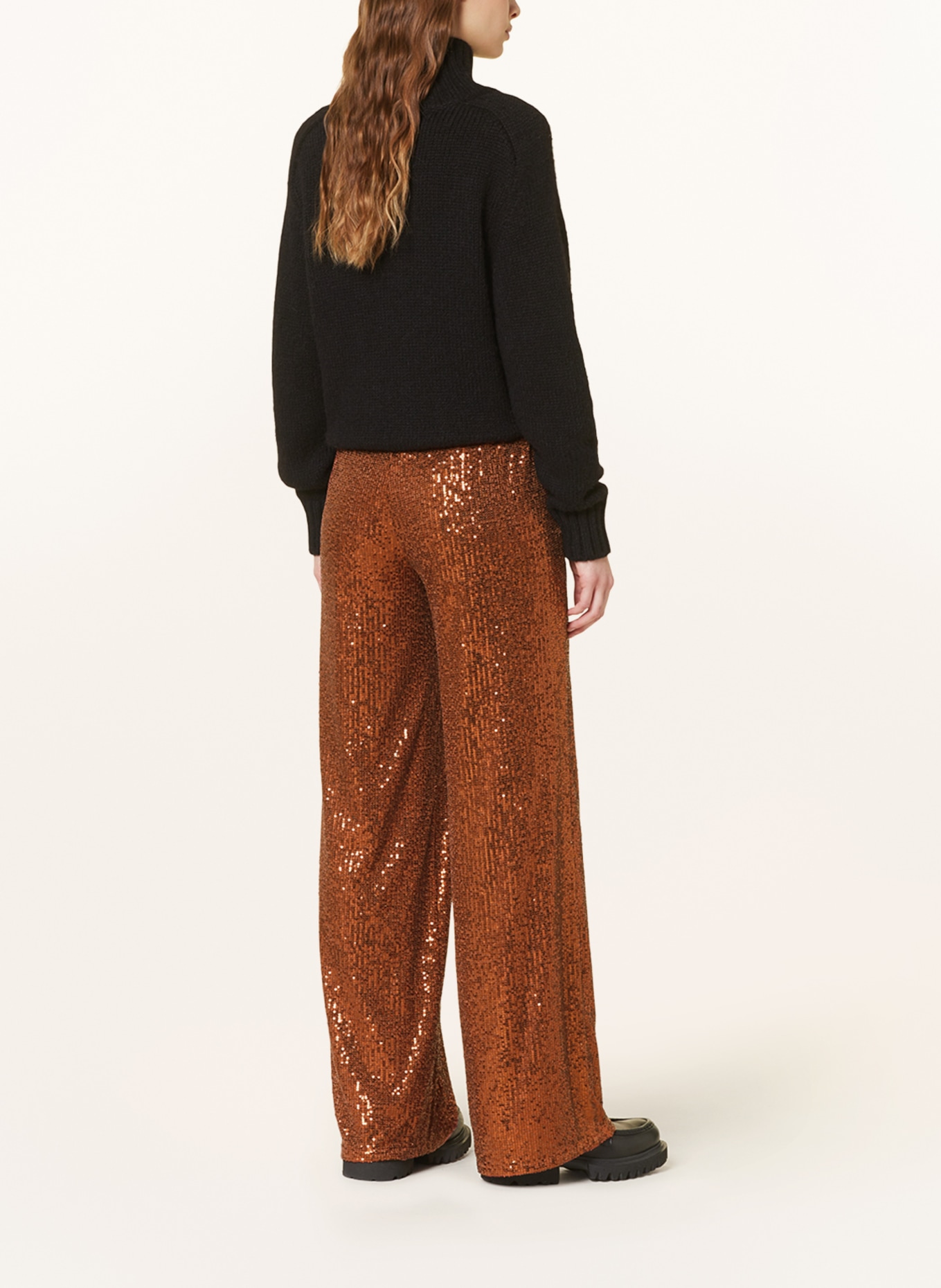 IVI collection Trousers with sequins, Color: COGNAC (Image 3)
