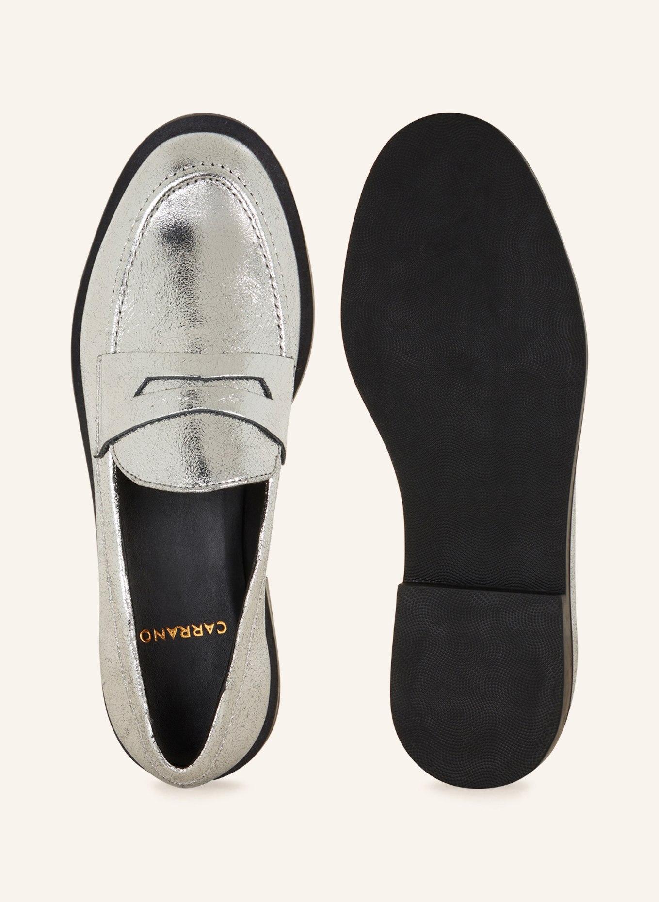 CARRANO Penny loafers, Color: SILVER (Image 5)