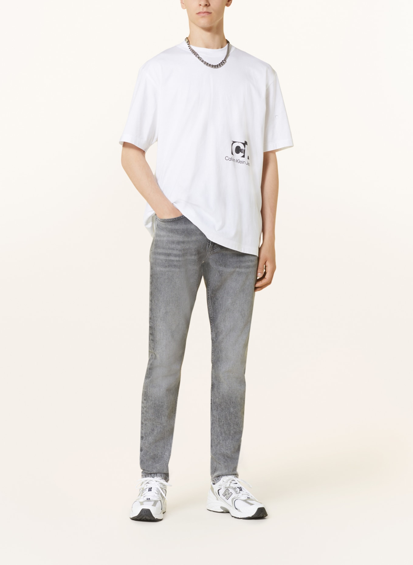 Jeans weiss T-Shirt Calvin in Klein