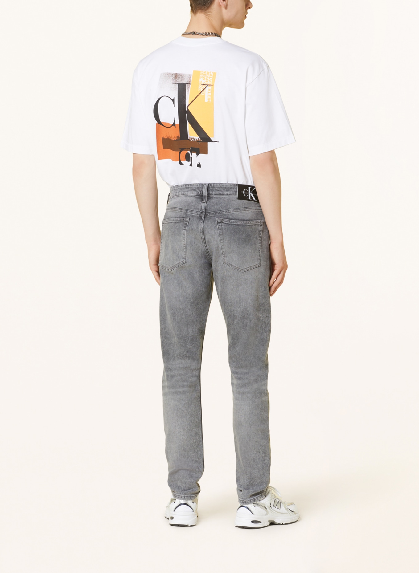 Calvin Klein Jeans Jeansy Slim tapered fit, Kolor: 1BZ DENIM GREY (Obrazek 3)