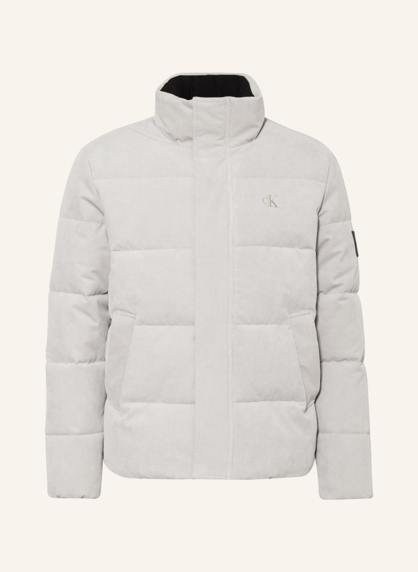 Calvin Klein Jeans Quilted jacket made of corduroy in light gray