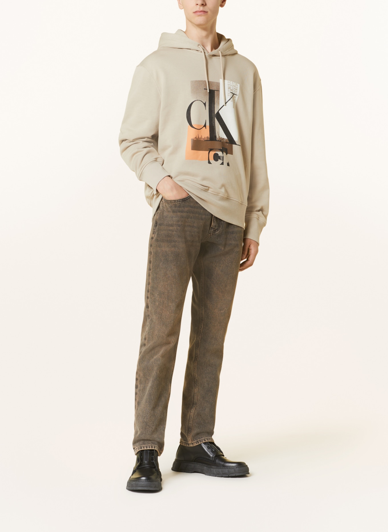 Calvin Klein Jeans Jeansy straight fit, Kolor: 1A4 DENIM MEDIUM (Obrazek 2)