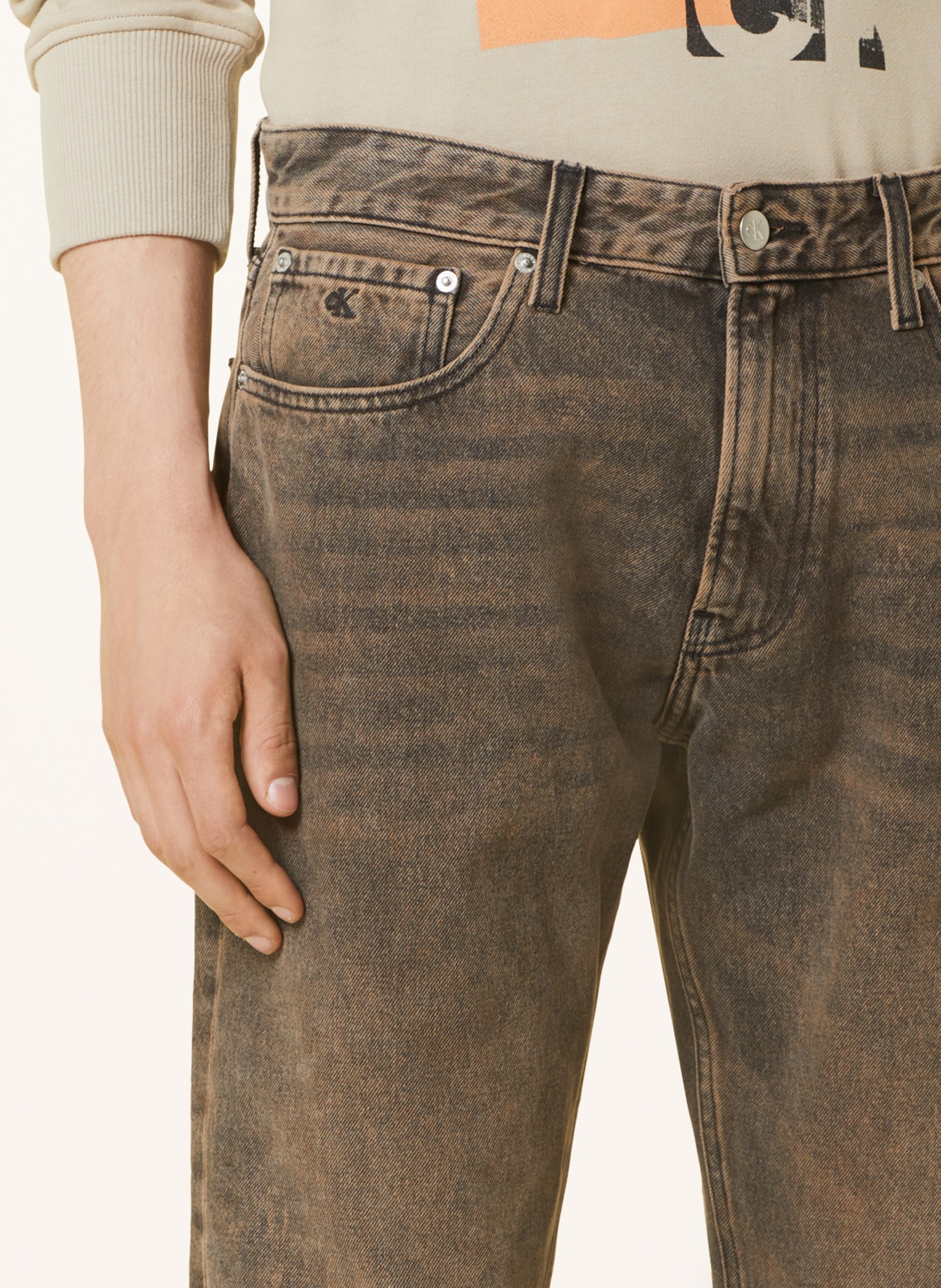 Calvin Klein Jeans Jeansy straight fit, Kolor: 1A4 DENIM MEDIUM (Obrazek 6)