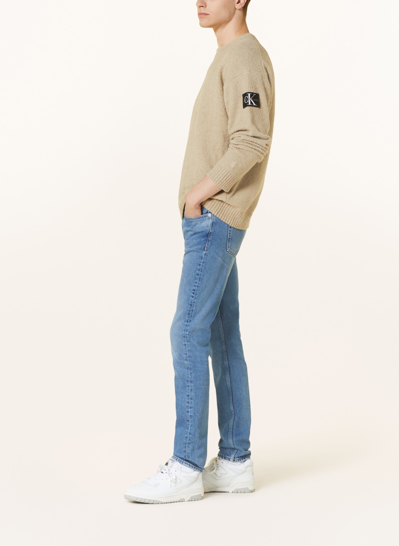 Calvin Klein Jeans Jeansy Slim tapered fit, Kolor: 1AA Denim Light (Obrazek 4)