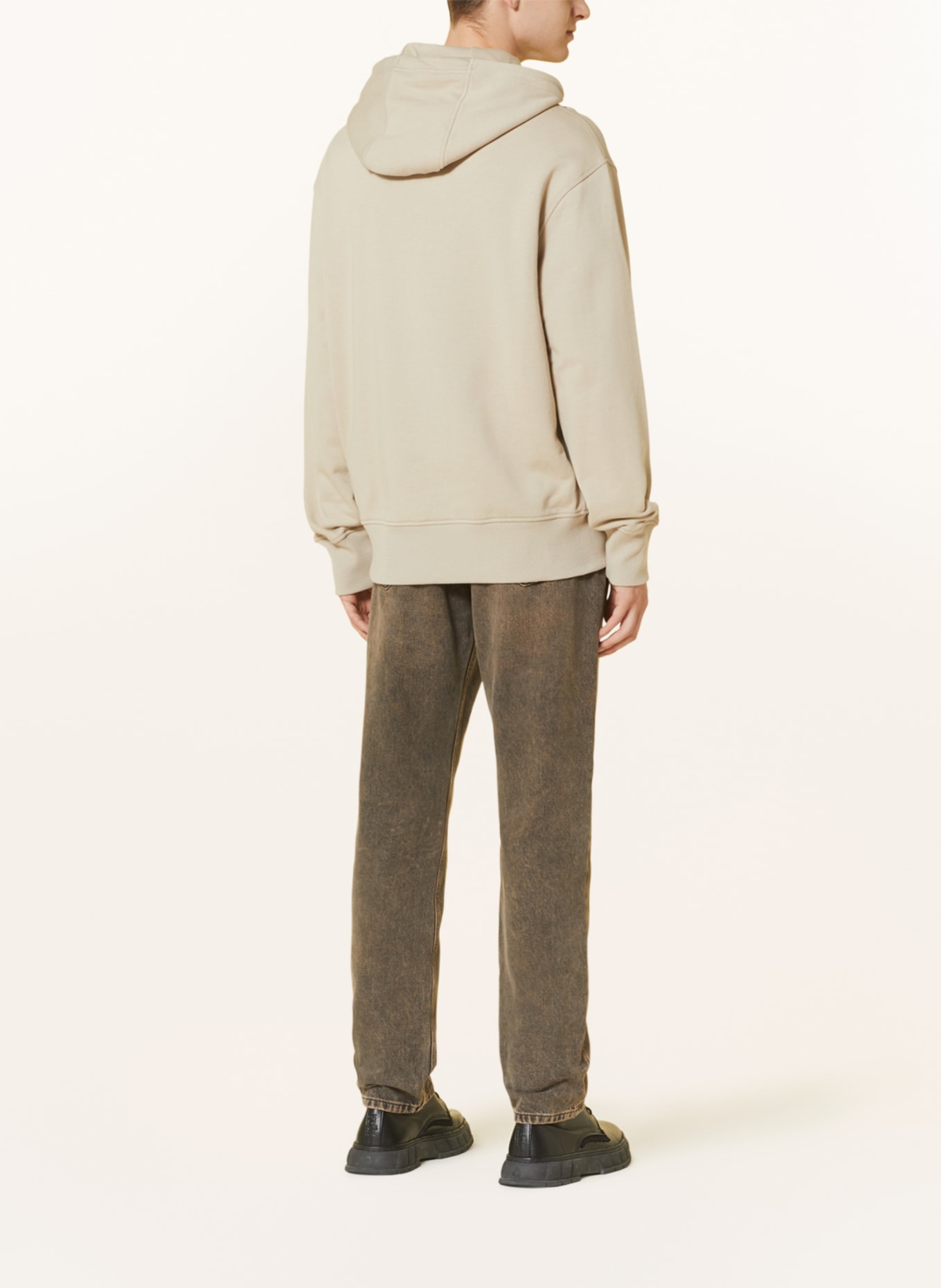 Calvin Klein Jeans Mikina s kapucí, Barva: BÉŽOVÁ (Obrázek 3)