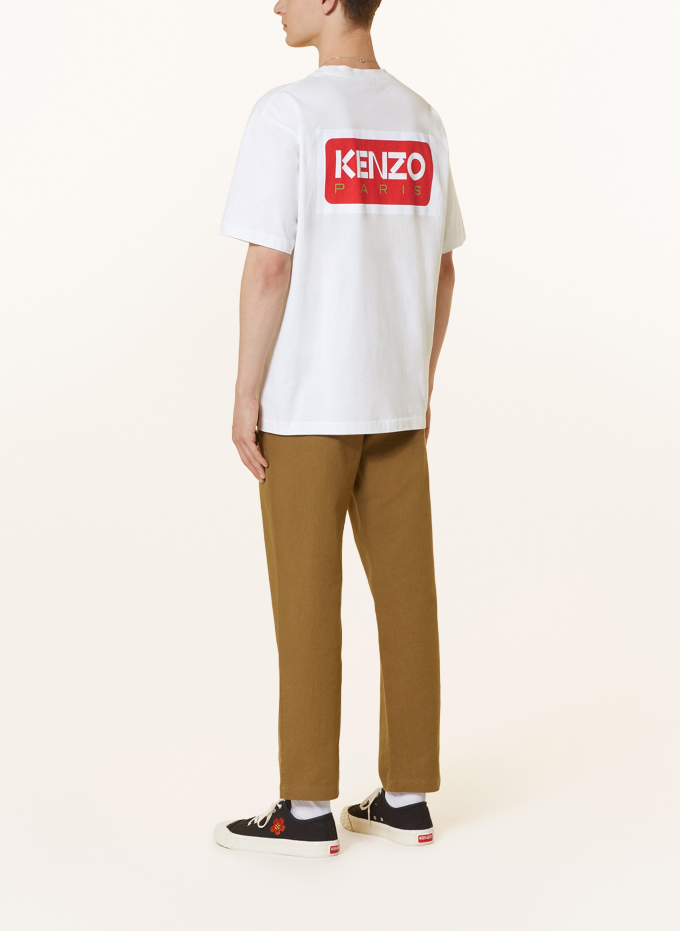 KENZO Oversized shirt, Color: WHITE/ RED (Image 2)