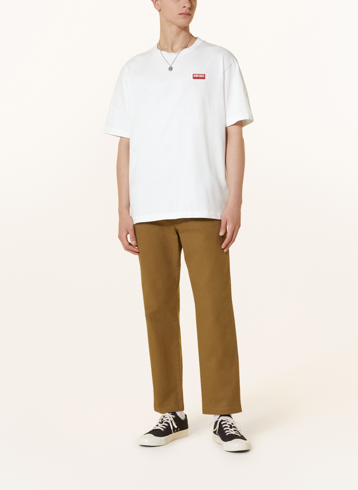 KENZO Oversized shirt, Color: WHITE/ RED (Image 3)