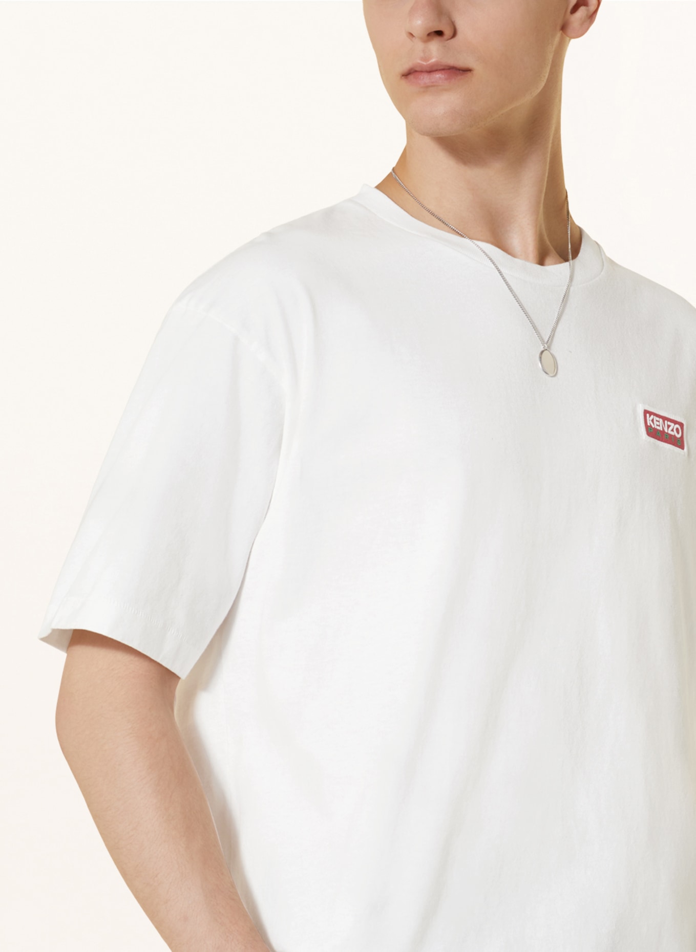 KENZO Oversized shirt, Color: WHITE/ RED (Image 4)
