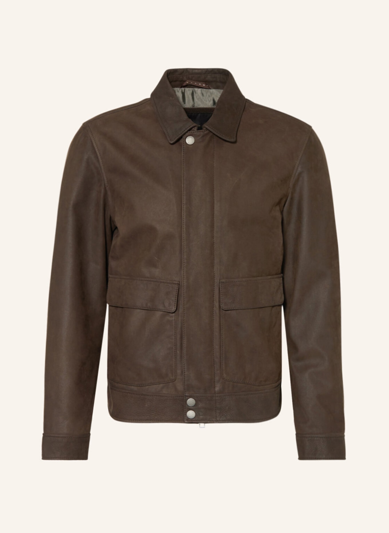 windsor. Leather jacket, Color: DARK BROWN (Image 1)